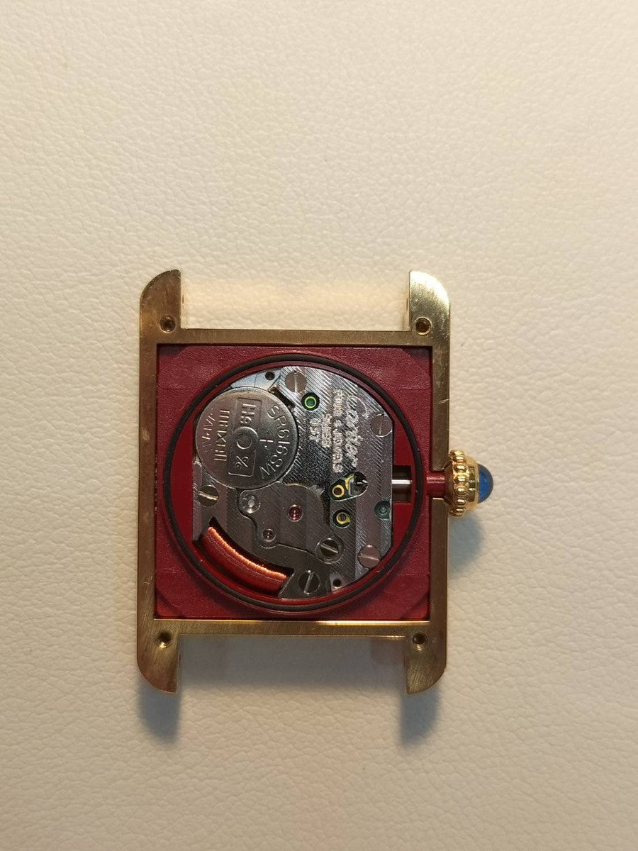 カルティエ マストタンク SM 5057001 クォーツ Cal.057 SV925 純正革ベルト 純正尾錠(GP)フロントトリニティ文字盤 オーバーホール済み