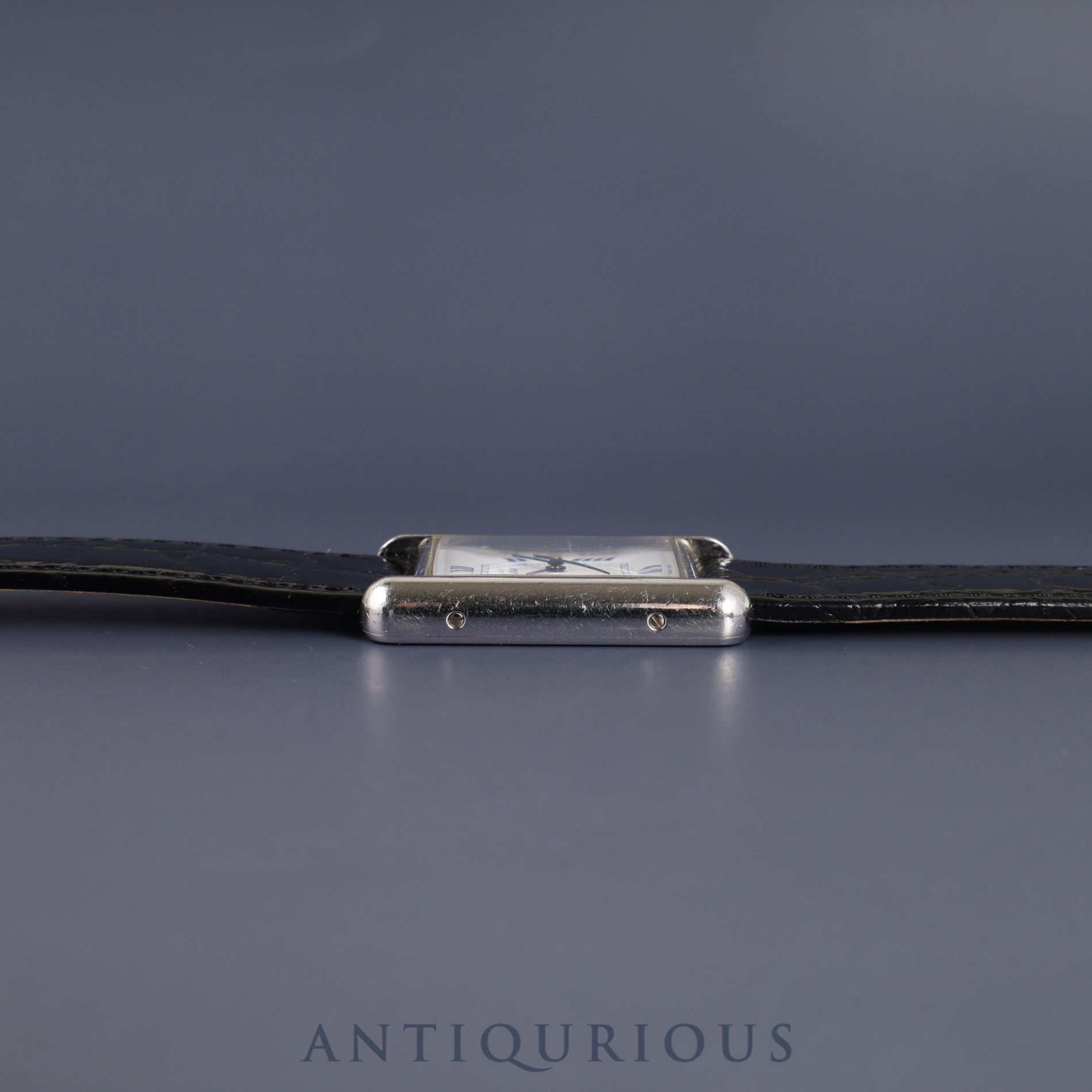 カルティエ マストタンク GM(XL) W1014154 / 2414 クォーツ Cal.87 SV925 革 純正尾錠(SS)ホワイト飛びローマン文字盤 オーバーホール済み