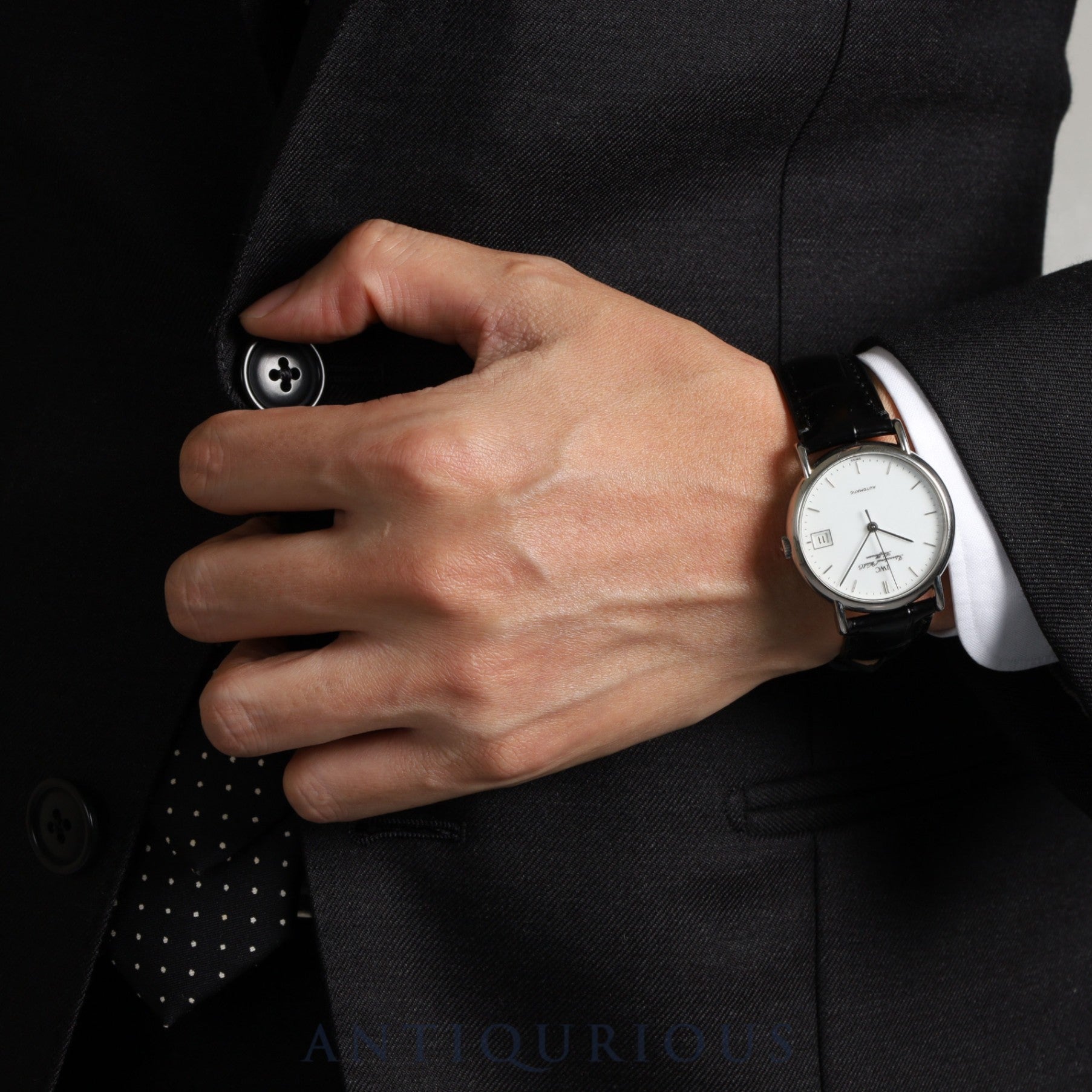 IWC Portofino 3513 Automatic Cal.37521 SS Leather Genuine Buckle (SS) White Dial Overhauled IWC