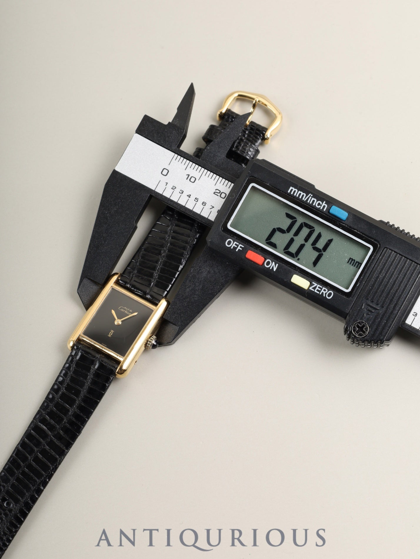 カルティエ マストタンク SM 3 手巻き Cal.78-1 SV925 革 純正ピンバックル(GP)オニキス文字盤(SWISS表記)純正レザーベルト付き オーバーホール済み 新品仕上げ済み