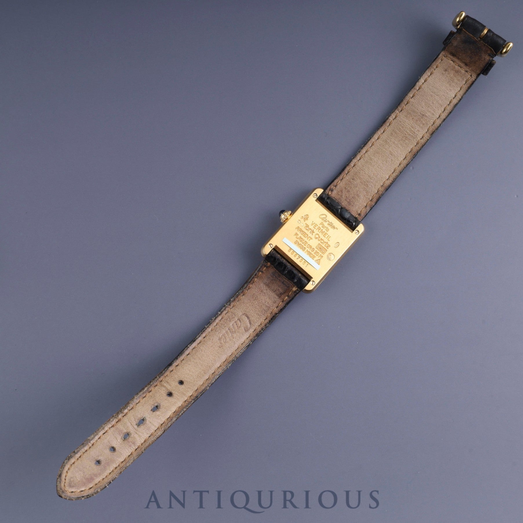 Cartier Must Tank SM 5057001 Quartz Cal.057 SV925 Genuine leather strap Genuine buckle (GP) Front Trinity dial Warranty card (no date) Overhauled