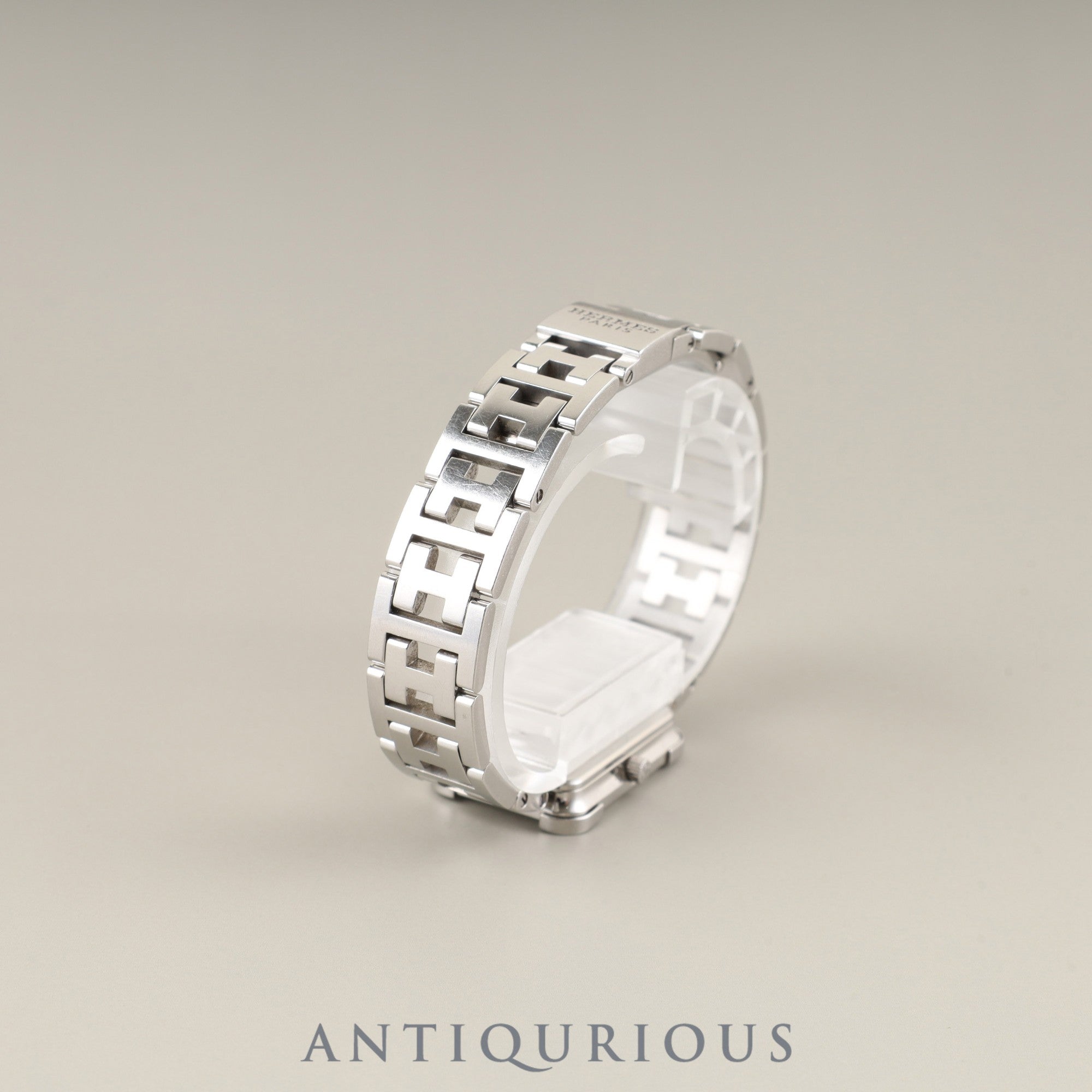 Hermès Cloajour CR2.210 Quartz Cal.976.001 Stainless Steel White Shell Dial Overhauled