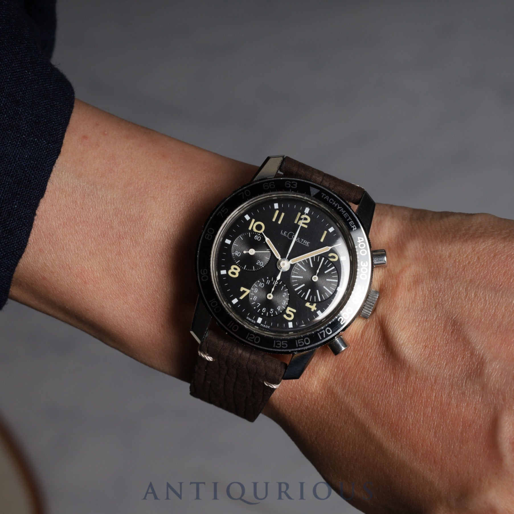 Jaeger-LeCoultre Shark Deep Sea E2643 Manual winding Cal.730 SS Leather Black dial