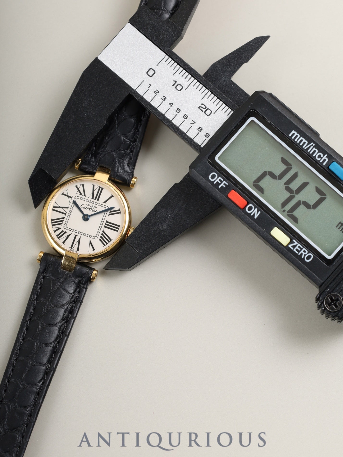 カルティエ マスト ヴァンドーム VLC SM W1002253 / 590004 クォーツ Cal.- SV925 革 純正Dバックル(GP)オパラン文字盤 箱 カルティエブティックにてコンプリートサービス済み