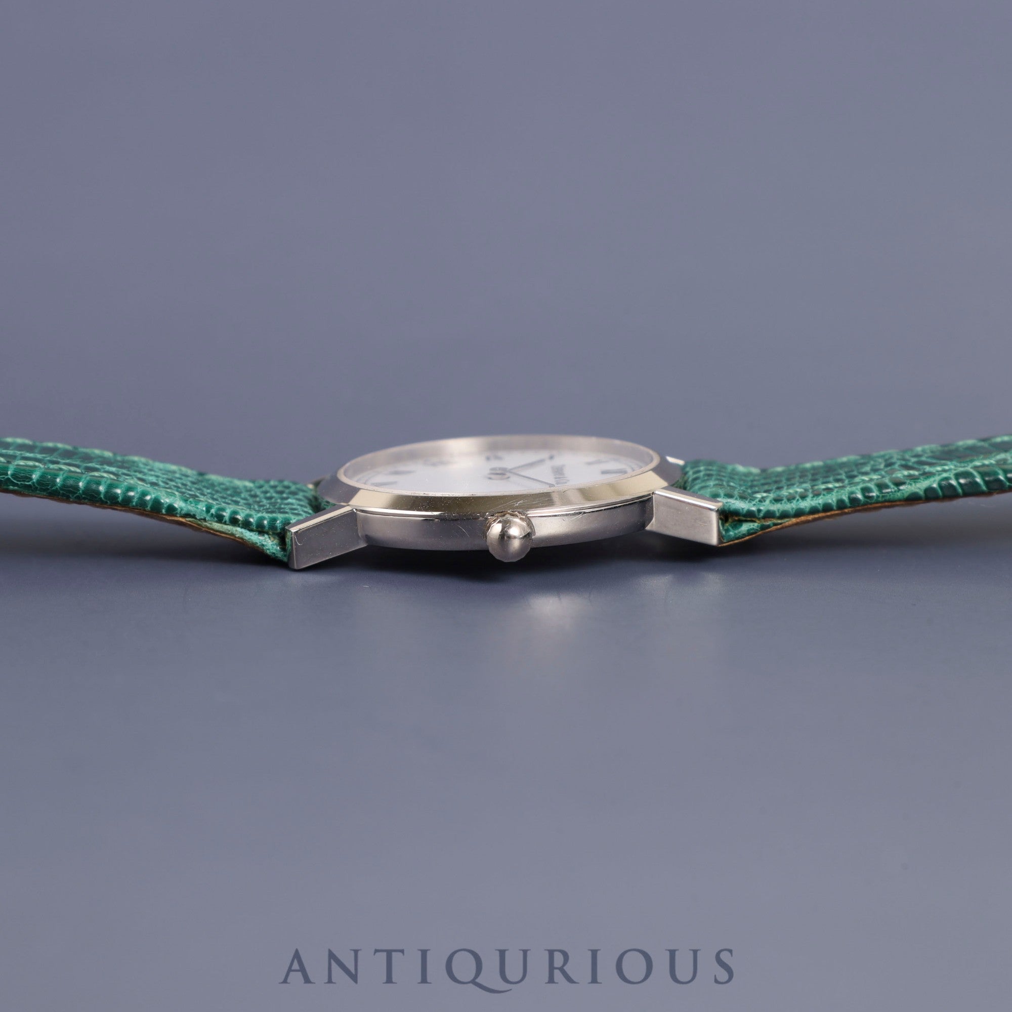 ティファニー ラウンドクラシック L1560 クォーツ WG 純正革ベルト 純正尾錠(SS) ホワイトローマン文字盤 24mm