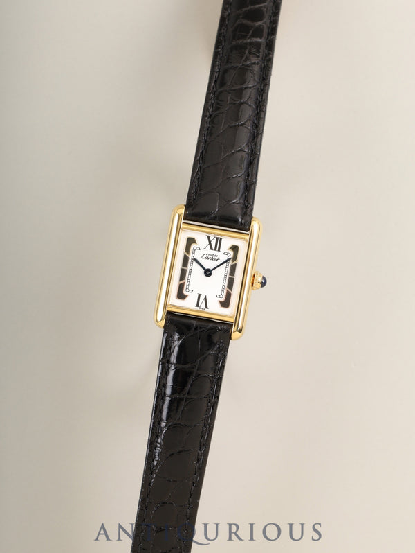 カルティエ マストタンク SM W1006354 / 1613 クォーツ Cal.057 SV925 革 純正Dバックル(GP) サイドトリニティ文字盤(SWISS表記) 箱 冊子 保証書(無記載)オーバーホール済み 新品仕上げ済み
