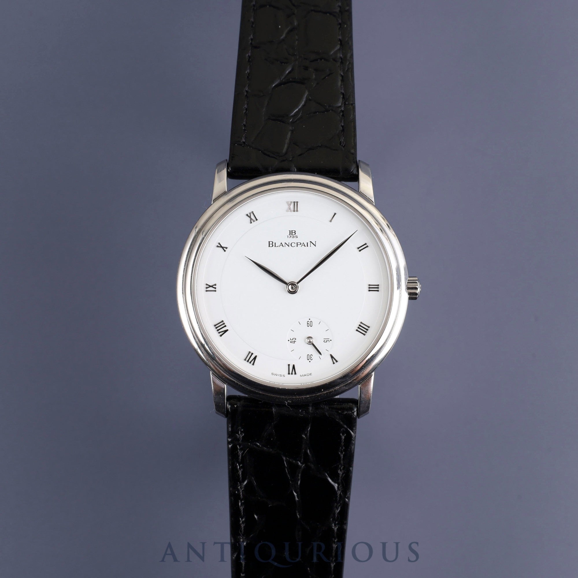 ブランパン ヴィルレウルトラスリム 0072-1127-55 自動巻き Cal.0072 SS 革 純正尾錠(SS)ホワイトローマン文字盤 オーバーホール済み