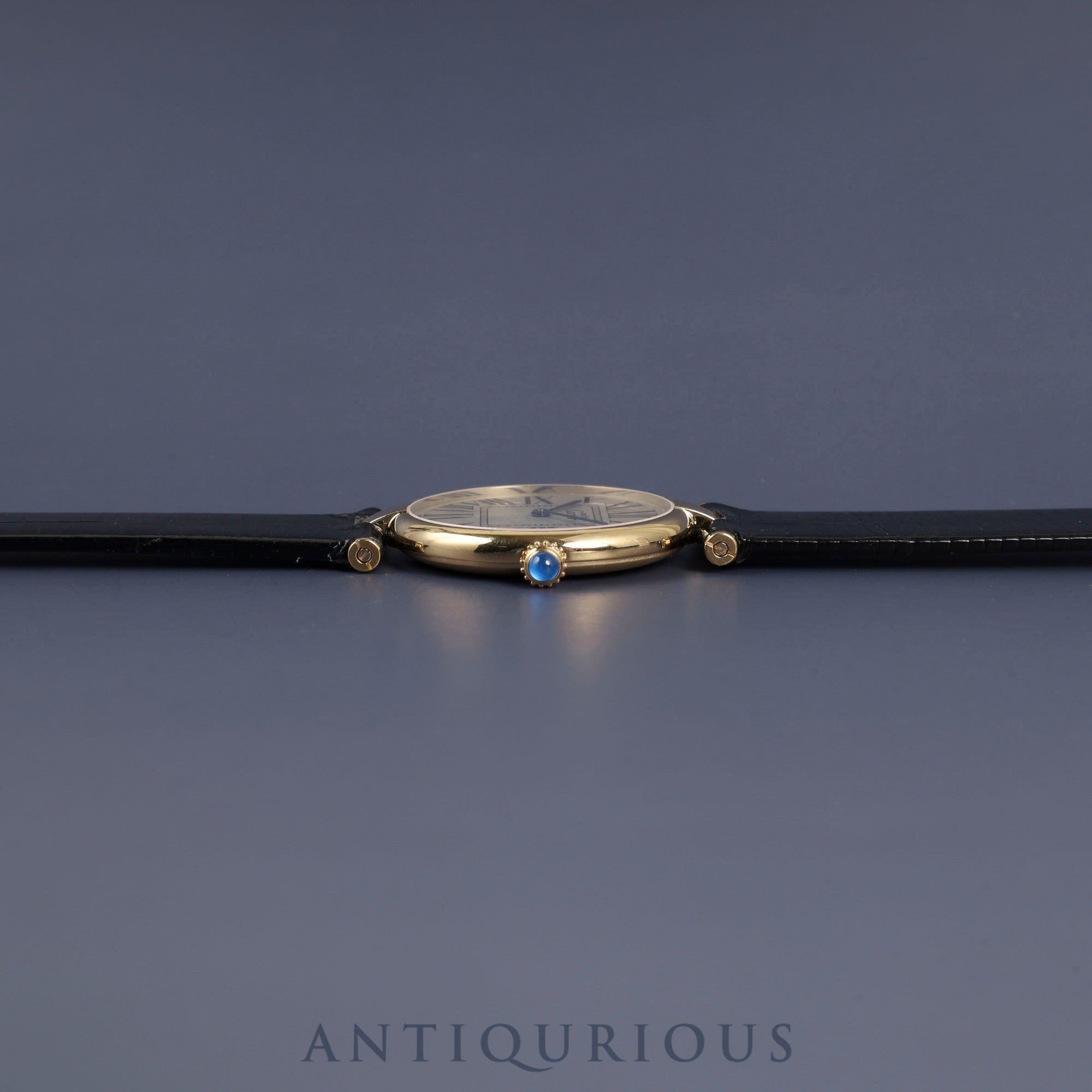 カルティエ マスト ヴァンドーム VLC LM 590003 クォーツ SV925 革 純正尾錠(GP) オパラン文字盤 カルティエブティックにてコンプリートサービス済み