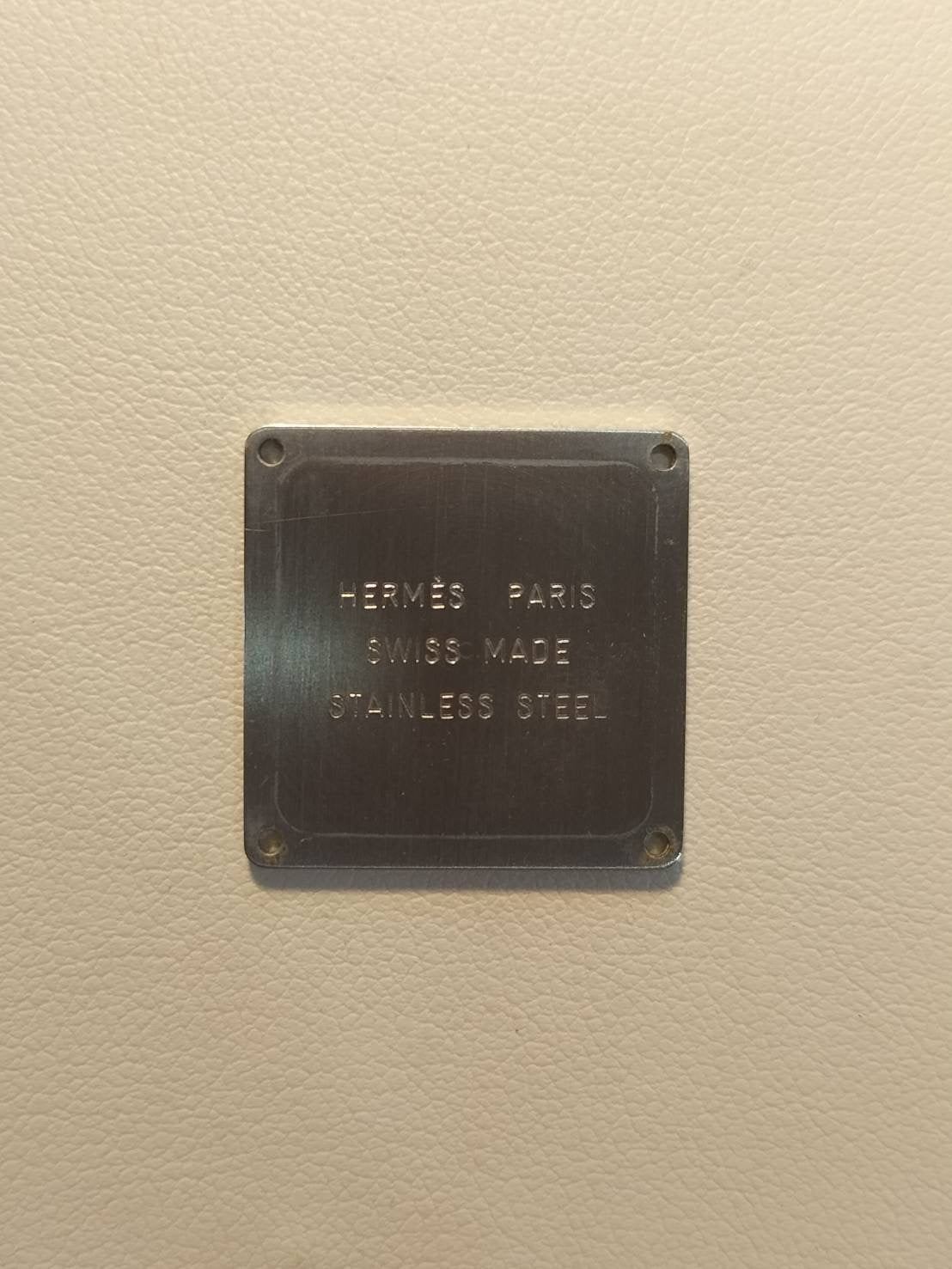 エルメス Hウォッチ HH1.210 クォーツ SS/GP 革 純正尾錠(GP)シャンパン文字盤 純正革ベルト(□A刻印:1997年)オーバーホール済み