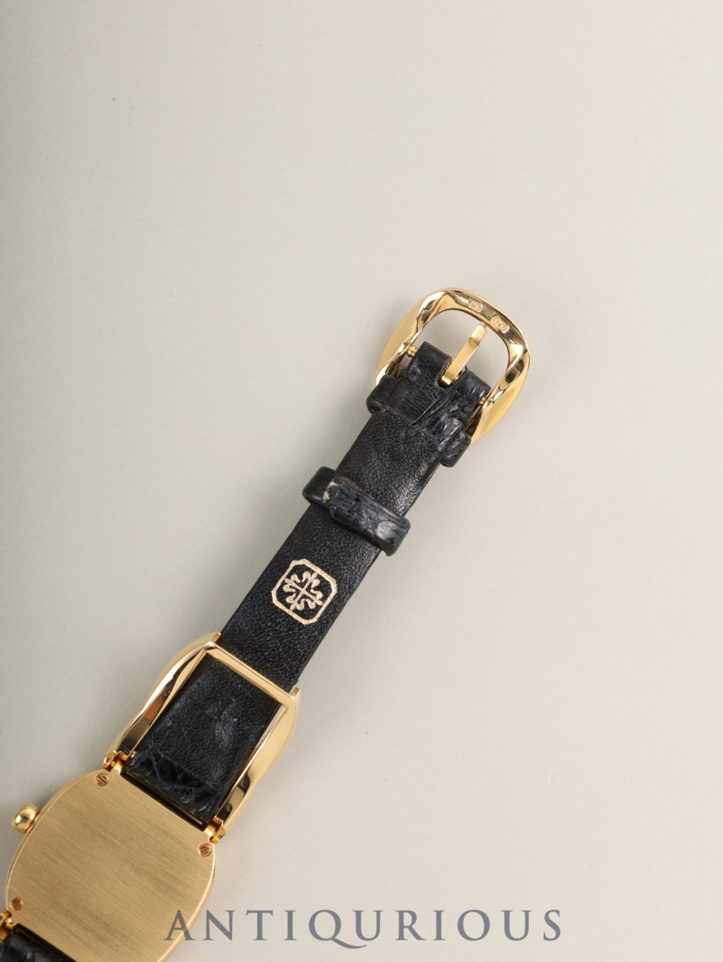 パテック・フィリップ ゴールデンエリプス 4830J クォーツ Cal.E15 750YG 純正レザーベルト 純正ピンバックル(750YG)ホワイトローマン オーバーホール済み