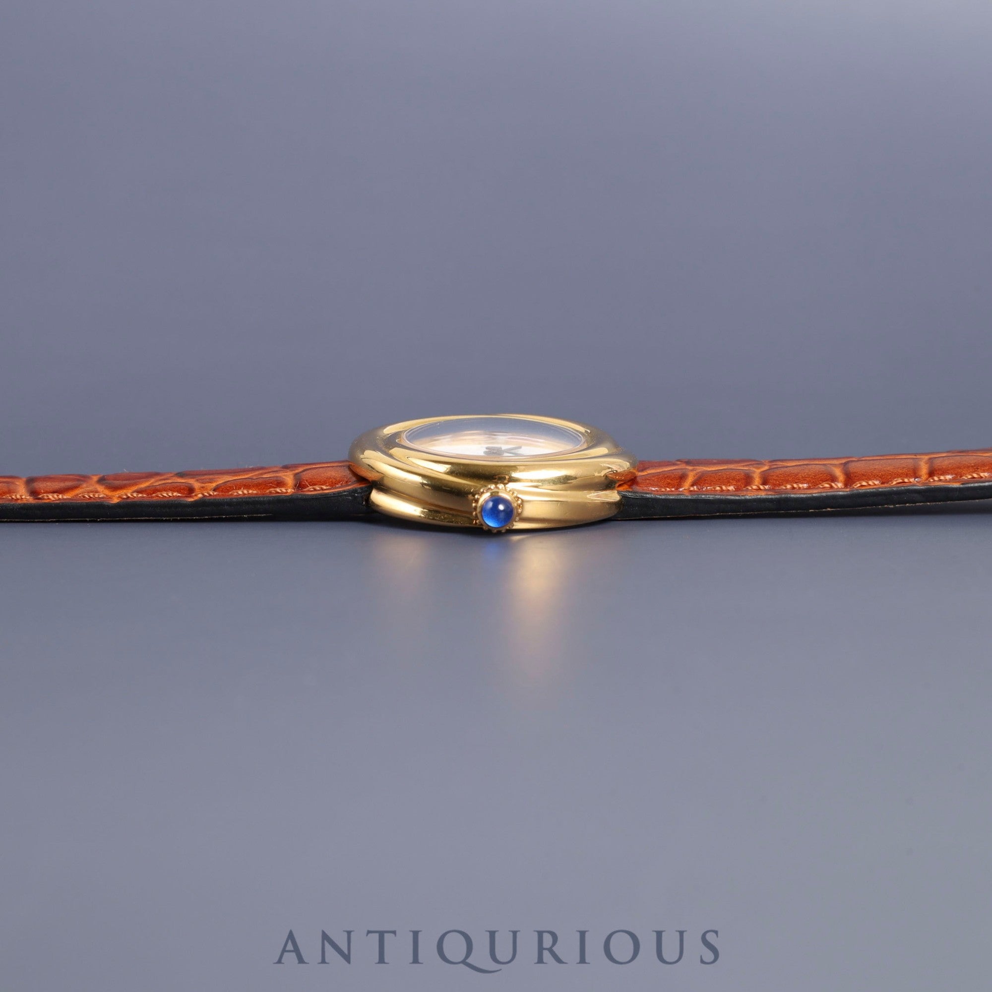 Cartier Must Trinity 2735 Quartz Cal.157 SV925 Leather Genuine Buckle (GP) White Arabic Dial Overhauled