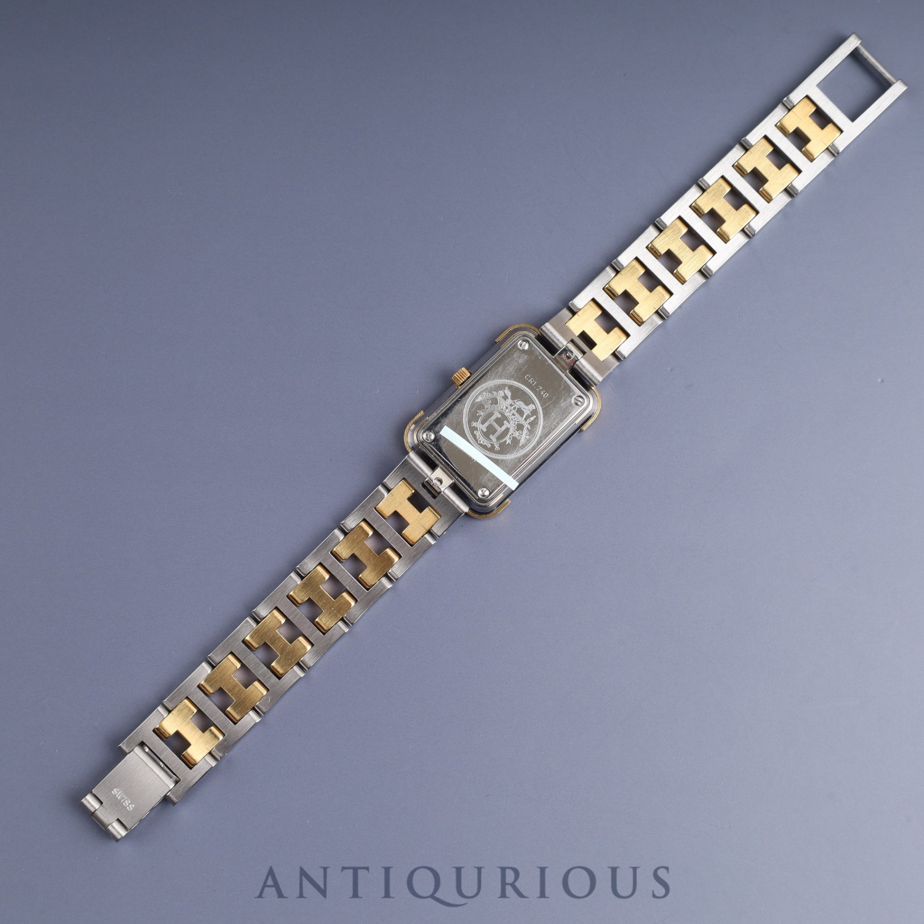 Hermes Cloajour CR1.240 Quartz Cal.976.001 SS / GP SS / GP Champagne Dial Overhauled