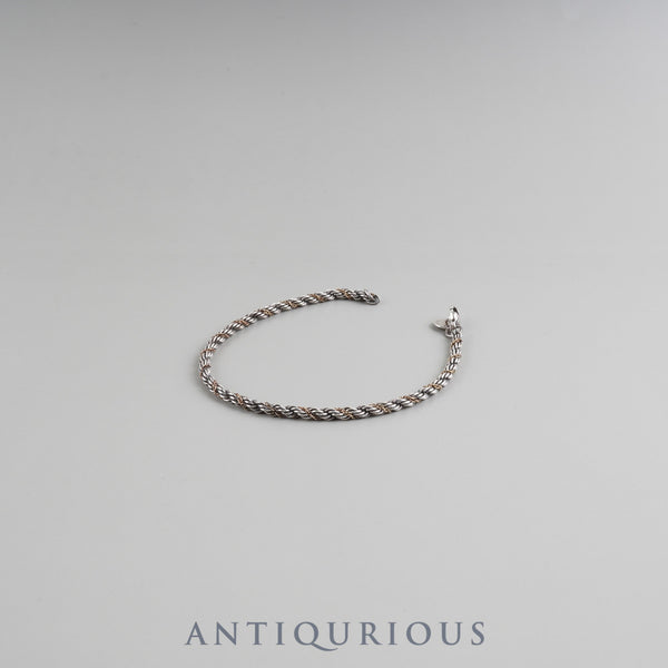 Tiffany Bracelet, Twist Chain, SV925/750, Wrist Circumference: Approx. 17.5cm