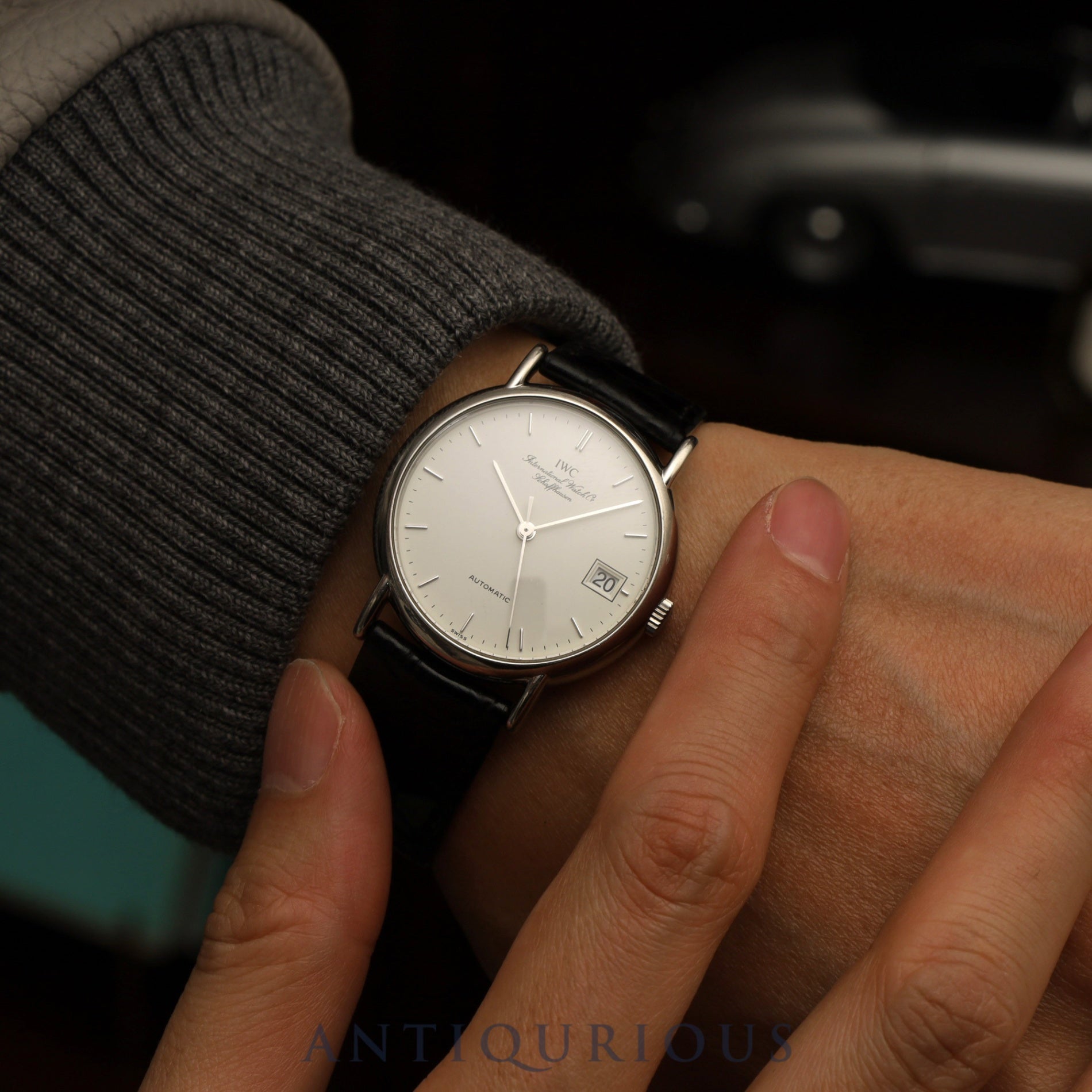 IWC Portofino 3513024 Automatic Caliber C30120 Stainless Steel Leather Strap with Aftermarket Buckle (Stainless Steel) White Dial Overhauled