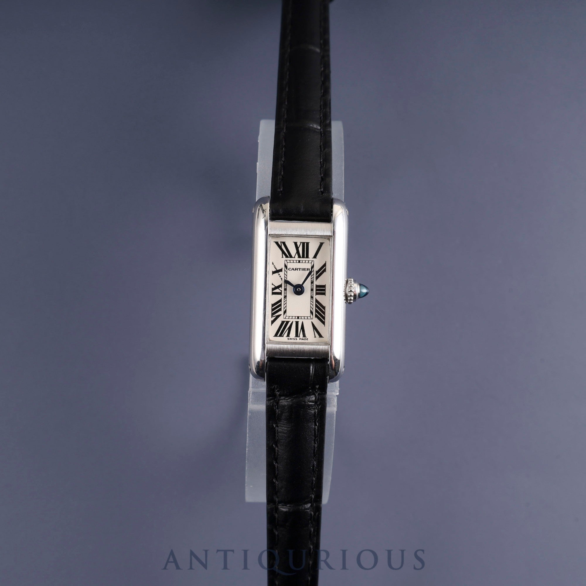 Cartier Tank Allongee SM W1532956 / 2525 Quartz Cal.028 750 Leather Genuine buckle (750) White Roman dial Warranty (2001) Overhauled After-sales service completed at Cartier boutique