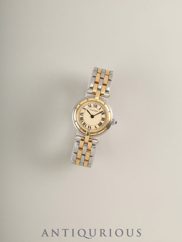 カルティエ パンテール ヴァンドーム SM 84084242 / 166920 クォーツ Cal.157 SS/YG 2ロウ アイボリーローマン文字盤(SWISS表記) 箱 保証書(無記載)オーバーホール済み