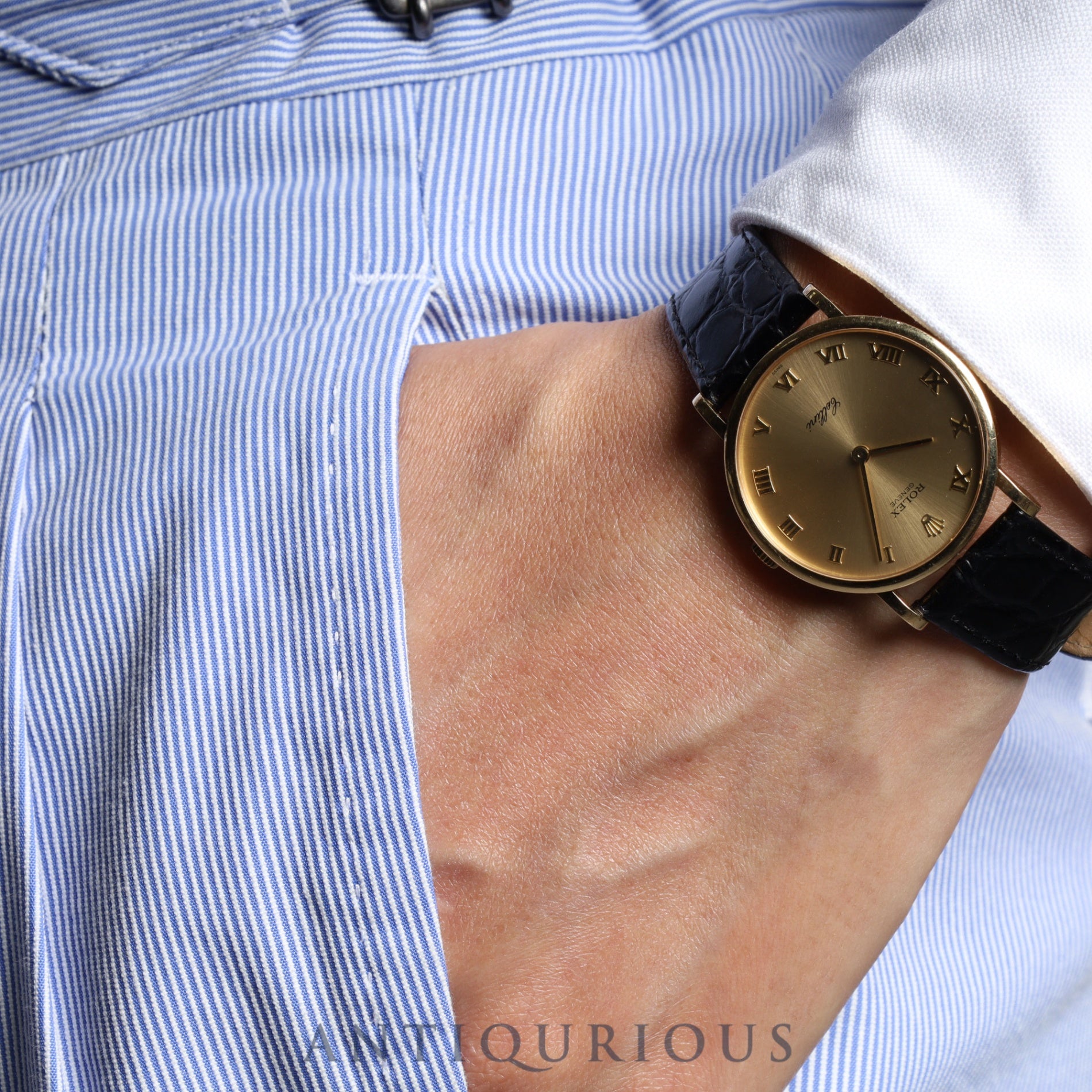 Rolex Cellini 5112 Manual winding Cal.1602 750 Leather Genuine buckle (750) Champagne dial N series (1991) Overhauled