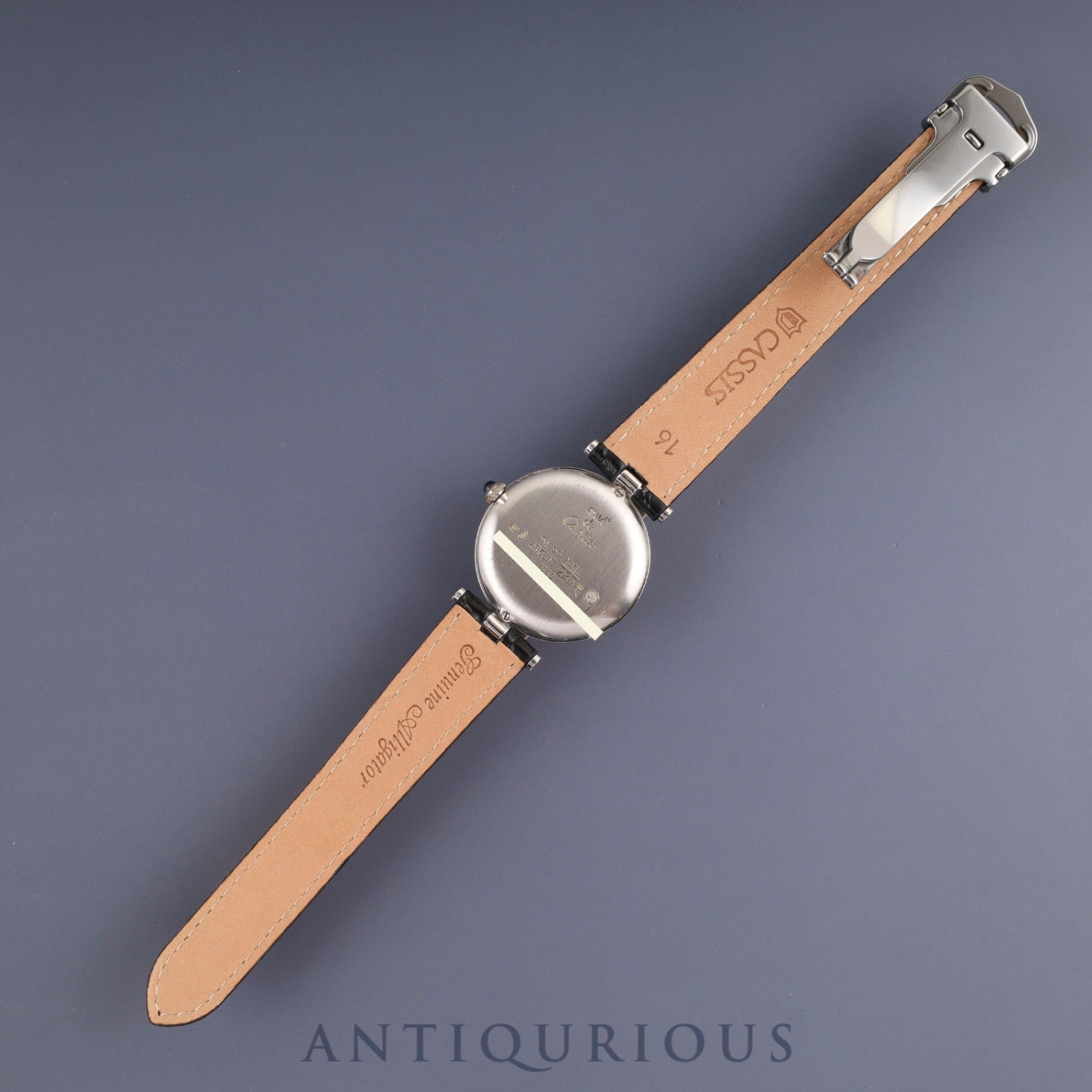 カルティエ マスト ヴァンドーム VLC LM W1007065/1860 クォーツ Cal.90.06 SV925 革 純正Dバックル (SS) オパラン文字盤 オーバーホール済み