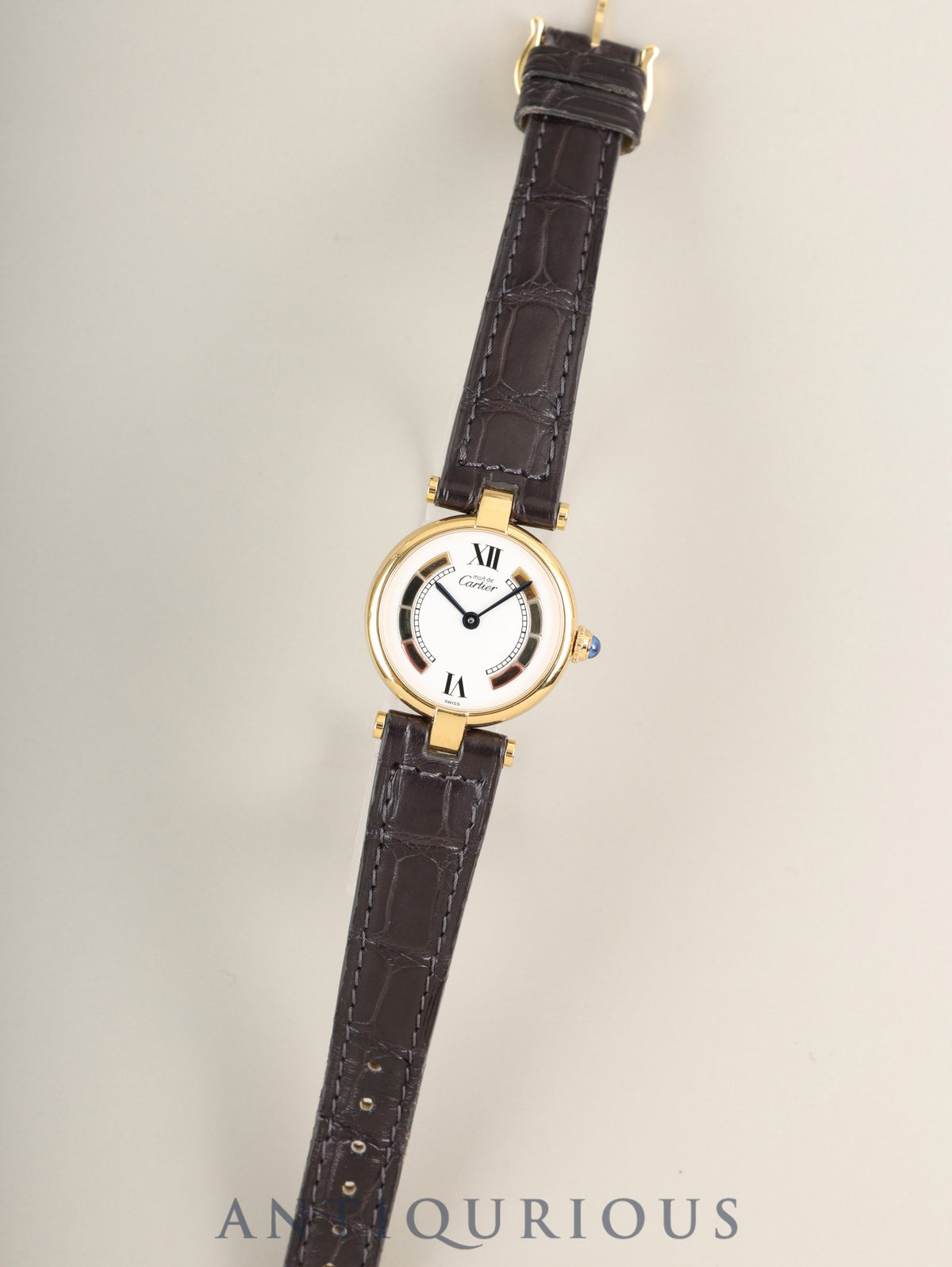 Cartier Must Vendome VLC SM W1006554 / 590004 Quartz Cal.690 SV925 Original leather strap Original pin buckle (GP) Side Trinity dial (SWISS marked) Overhauled
