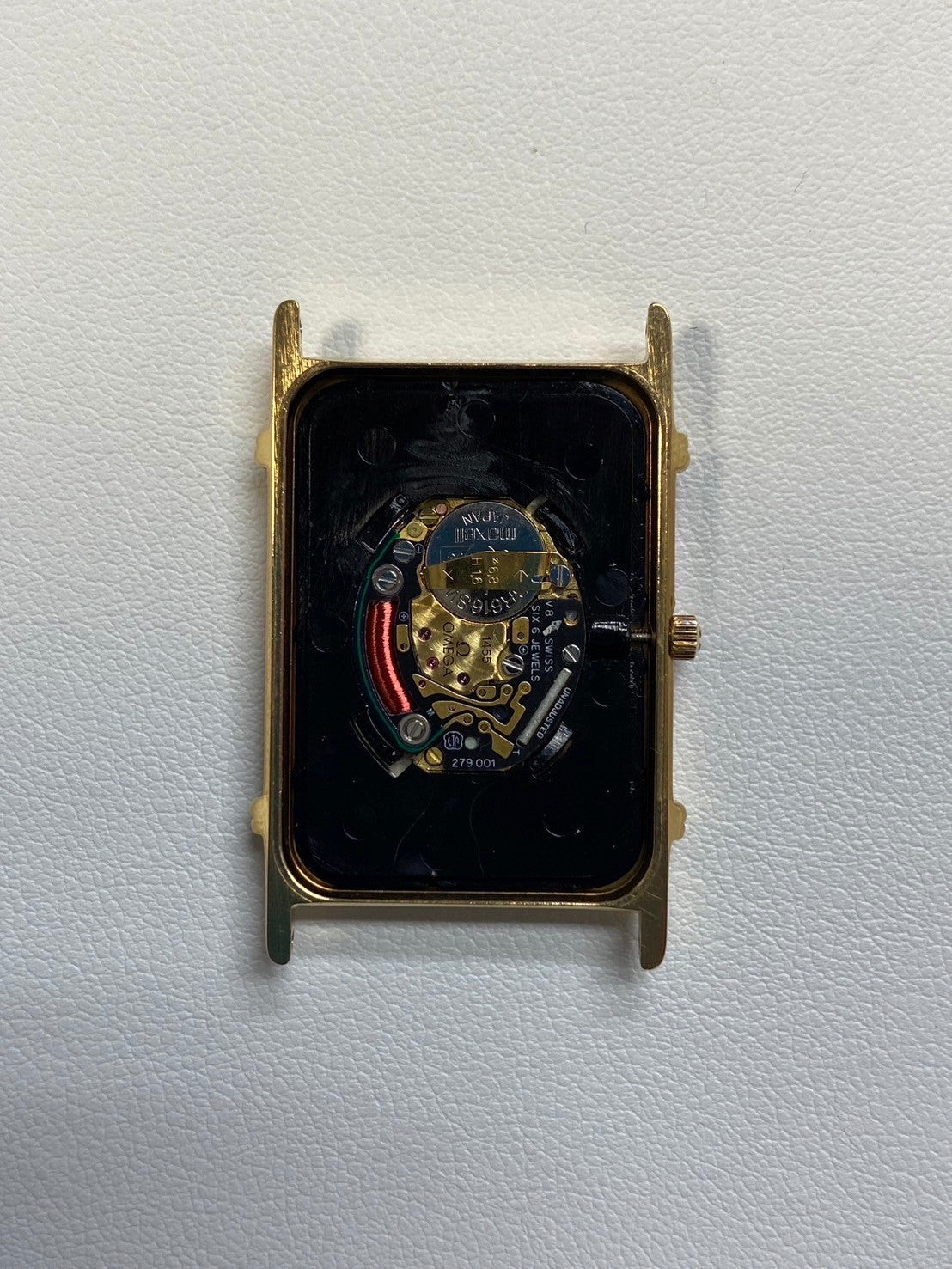 オメガ デ・ヴィル 19102300 クォーツ Cal.279 001/ 1455 GP 革 純正尾錠(GP)ゴールド文字盤 箱 オーバーホール済み