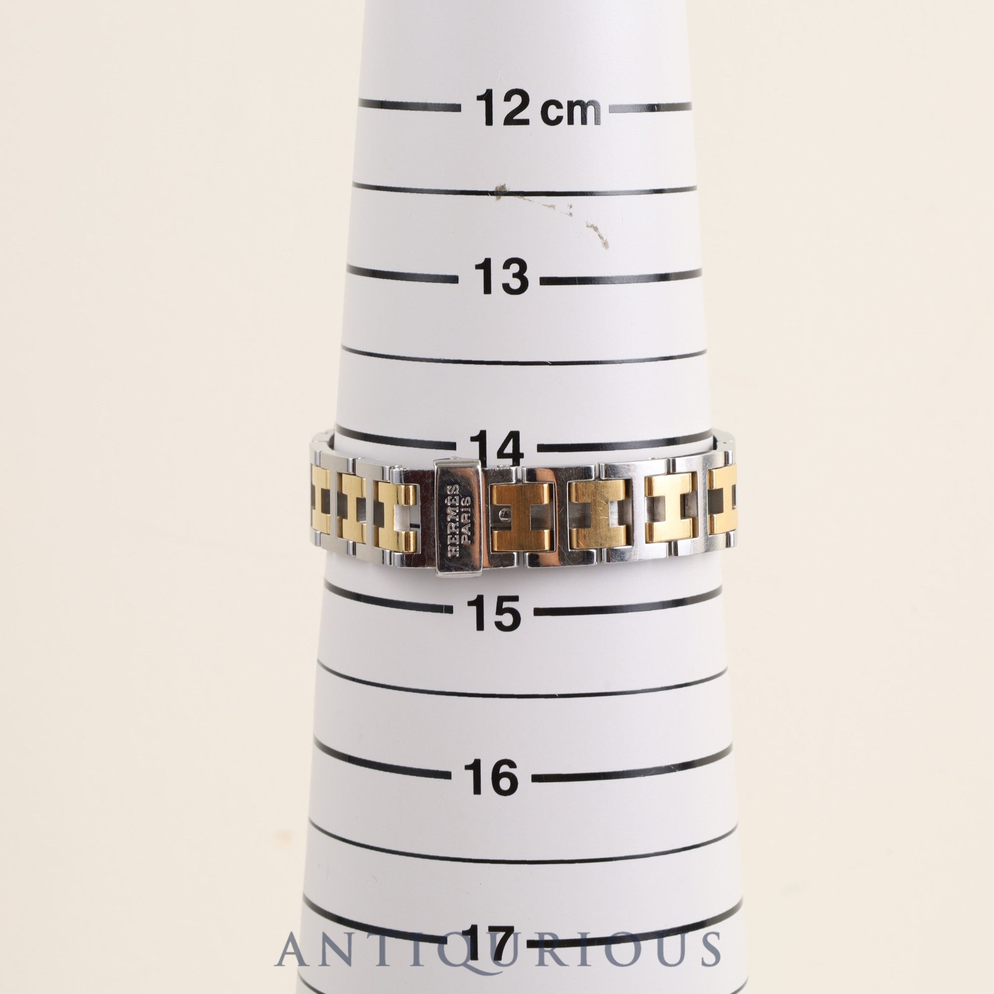 エルメス クリッパー CL4.220 クォーツ SS/GP アイボリー文字盤 24.0mm 保証書(無記名)オーバーホール済み