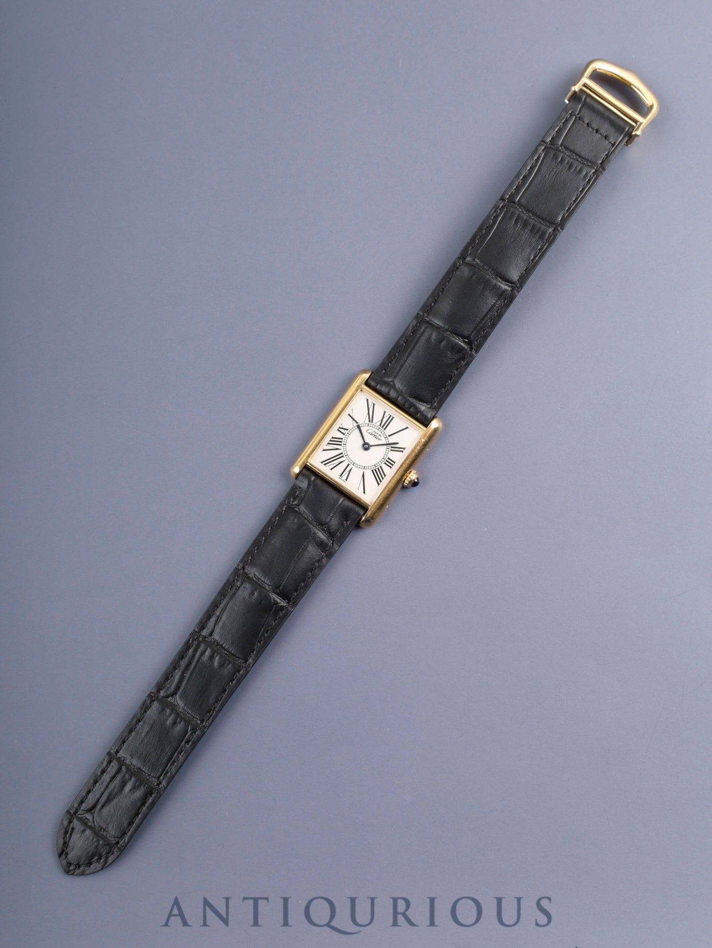 カルティエ マストタンク LM 590005 クォーツ Cal.90 SV925 革 純正Dバックル(GP)オパラン文字盤(SWISS表記)オーバーホール済み