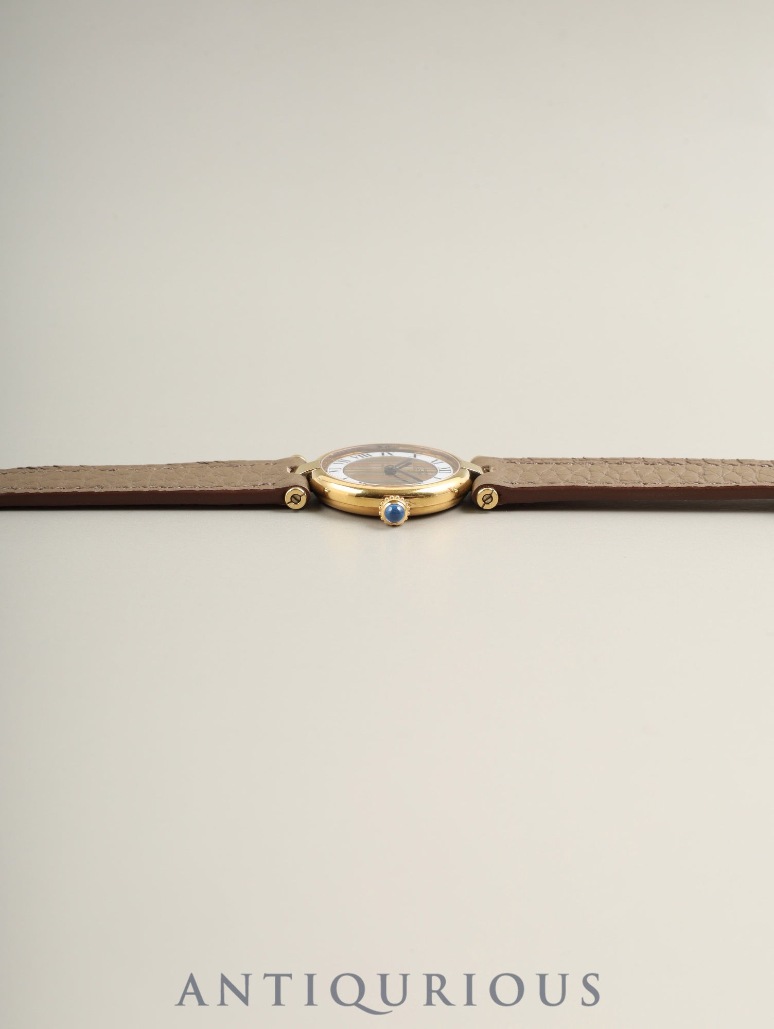 カルティエ マスト ヴァンドーム VLC SM 590004 クォーツ Cal.90 SV925 革 純正尾錠(GP)フロントトリニティ文字盤 オーバーホール済み