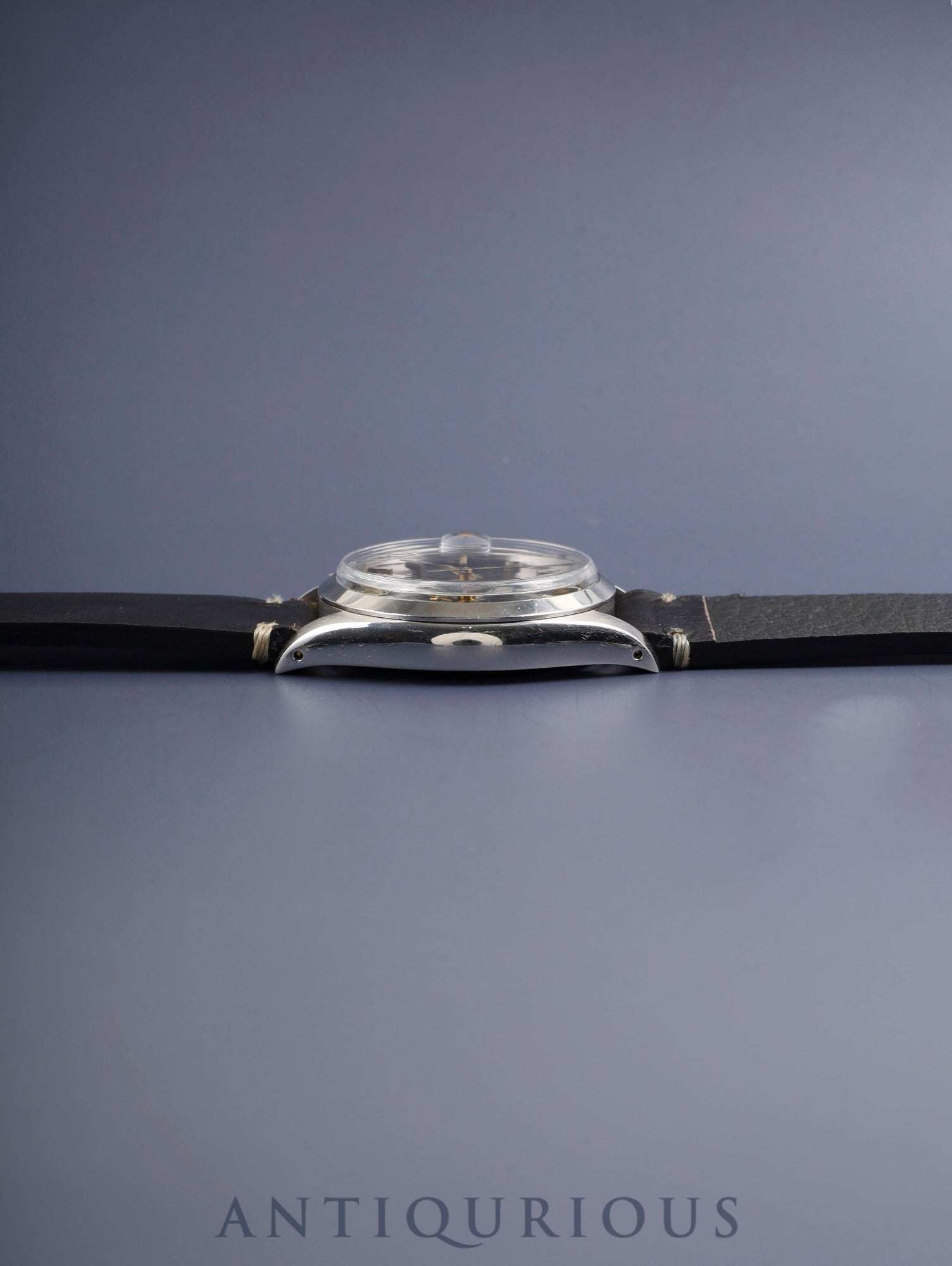 ロレックス オイスターデイトプレシジョン 6694 手巻き Cal.1225 SS 革 社外尾錠(SS) ブラック文字盤 51番(1977年)オーバーホール済み