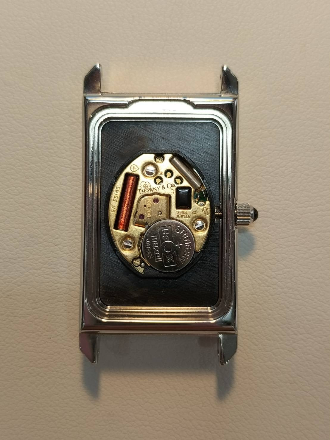 ティファニー クラシックスクエア レクタンギュラ― 525.1027 クォーツ Cal.901.001 SS 純正革ベルト 純正尾錠(SS) ホワイトアラビア文字盤 箱 オーバーホール済み