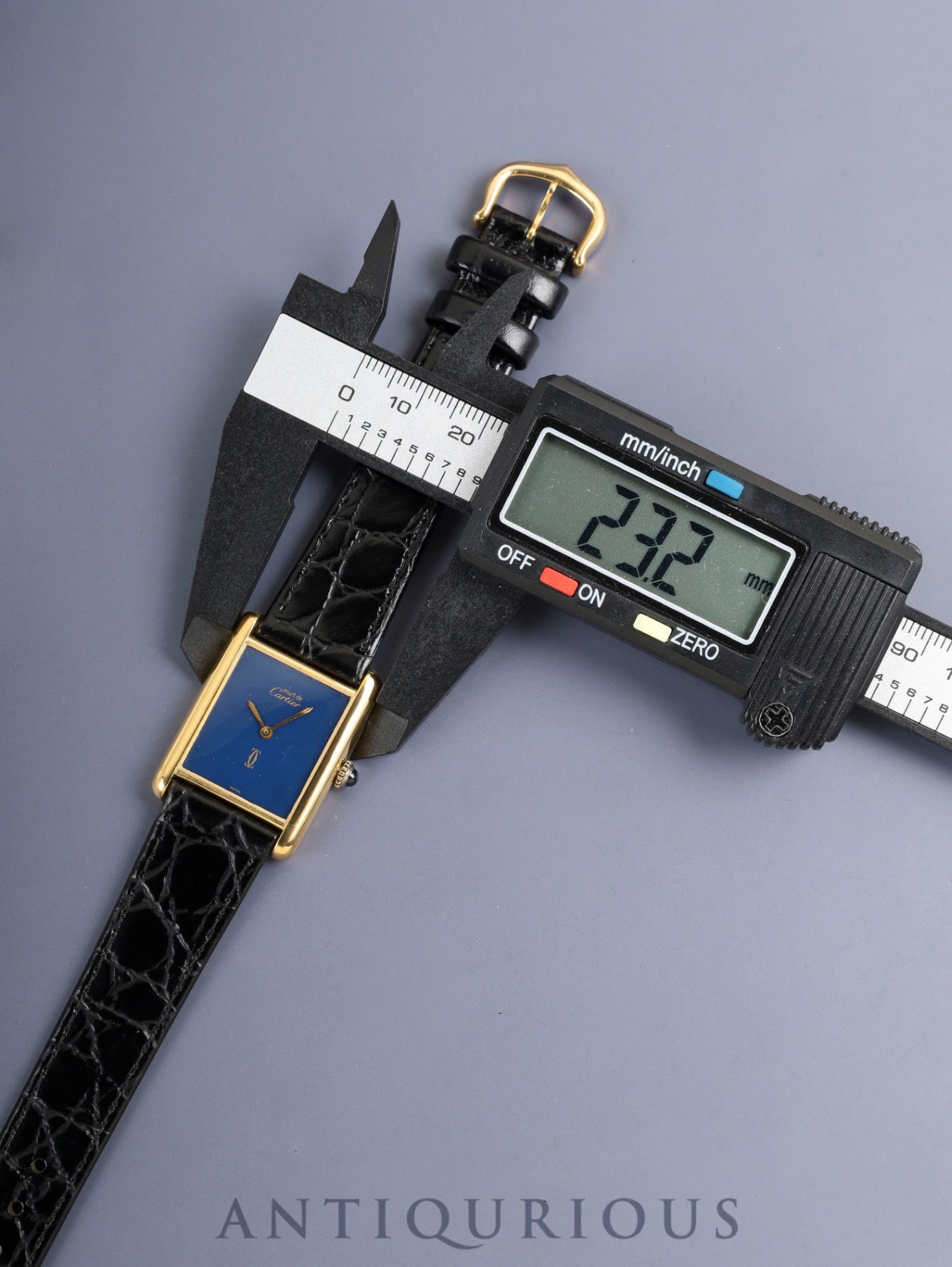 カルティエ マストタンク LM 6 手巻き Cal.78-1 SV925 革 純正ピンバックル(GP)ラピスラズリ文字盤(SWISS表記)純正レザーベルト付き オーバーホール済み 新品仕上げ済み