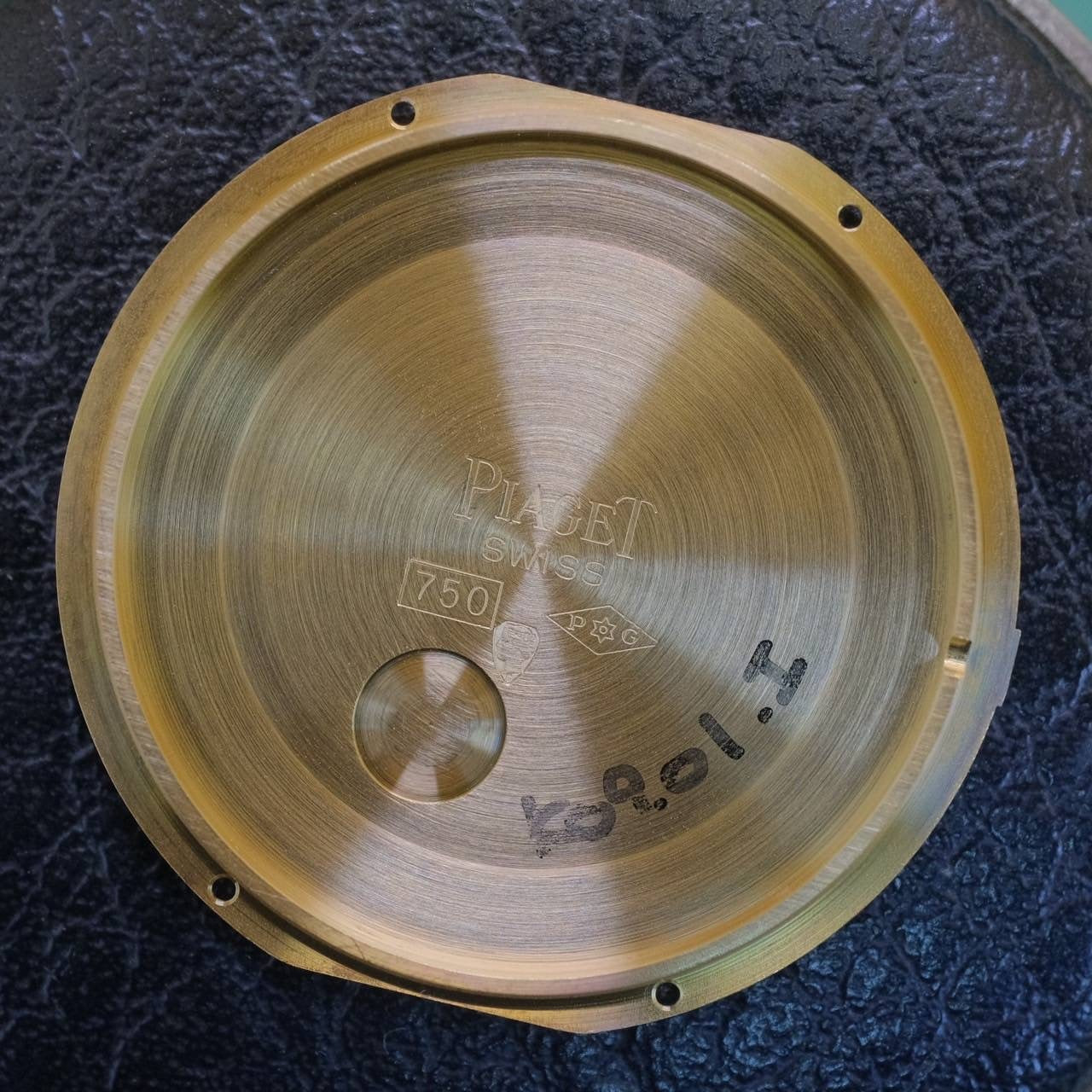 Piaget Round 90231 Manual Winding Caliber 9P2 750YG Leather Strap with Genuine Buckle (750YG) White Dial