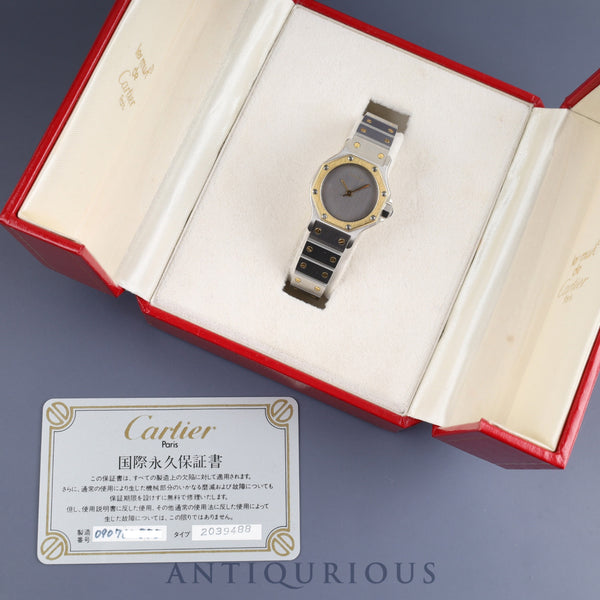 Cartier Santos Octagon SM 2039488 Automatic SS/YG SS/YG Grey ghost dial Box International lifetime warranty (1984) Complete service (full maintenance) completed at Cartier boutique
