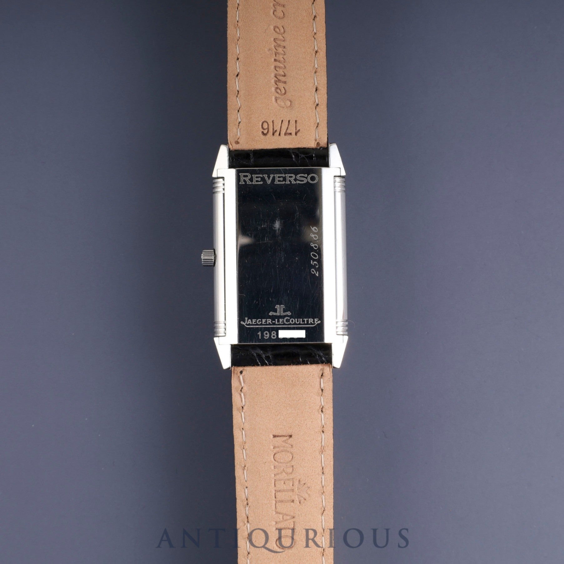 Jaeger-LeCoultre Reverso Classic 250.8.86 Manual Winding Caliber 846/1 Stainless Steel Leather Strap with Genuine Stainless Steel Buckle Silver Arabic Dial (Slight Scratches on Back) Overhauled