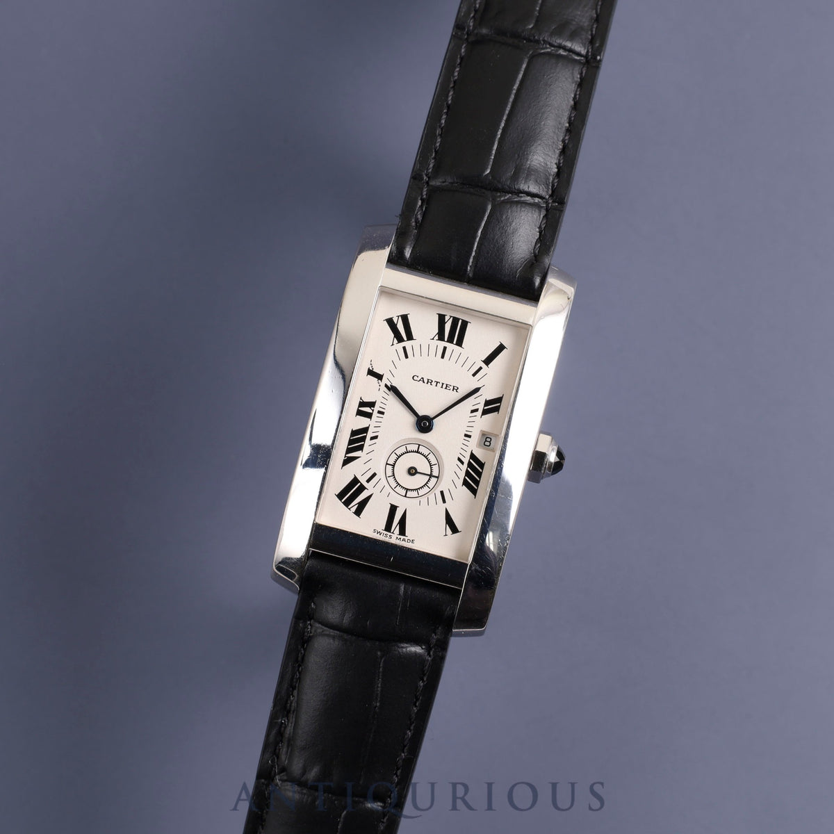 Cartier Tank Americaine MM W2600751 / 3012905 Quartz Cal.012 750 Leather Genuine D Buckle (750) White Roman Dial Overhauled