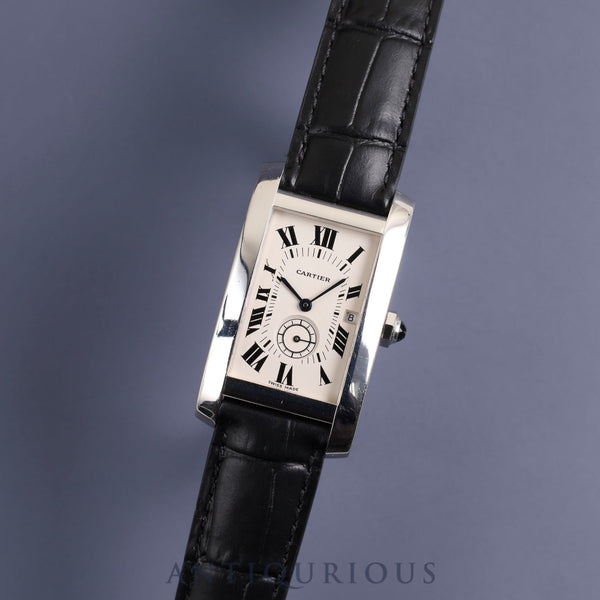 カルティエ タンクアメリカン MM W2600751 / 3012905 クォーツ Cal.012 750 革 純正Dバックル(750)ホワイトローマン文字盤 オーバーホール済み
