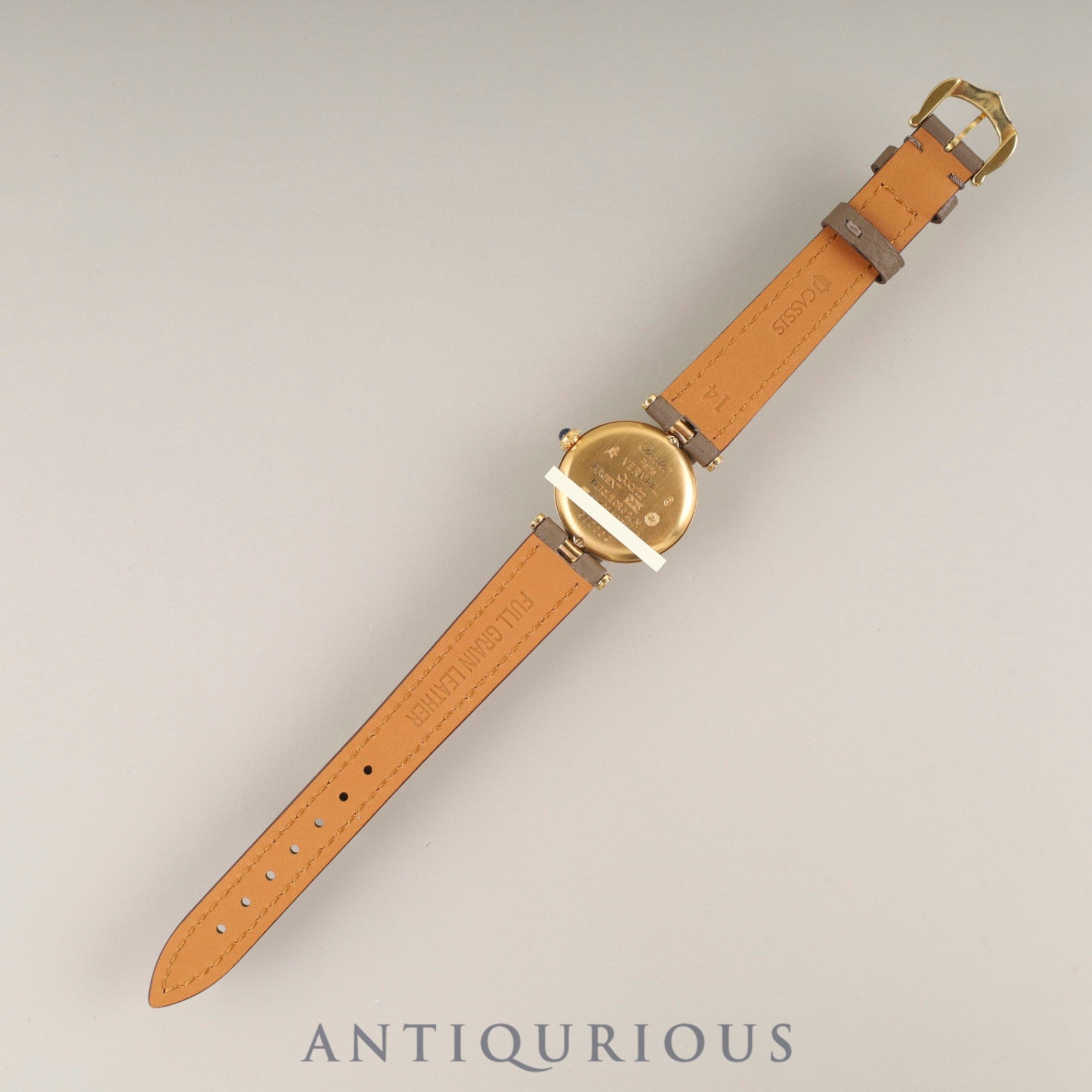 Cartier Must Vendôme VLC SM 590004 Quartz Caliber 90 SV925 Leather Strap with Genuine GP Buckle Ivory Roman Dial Box Booklet Warranty (1990) Overhauled