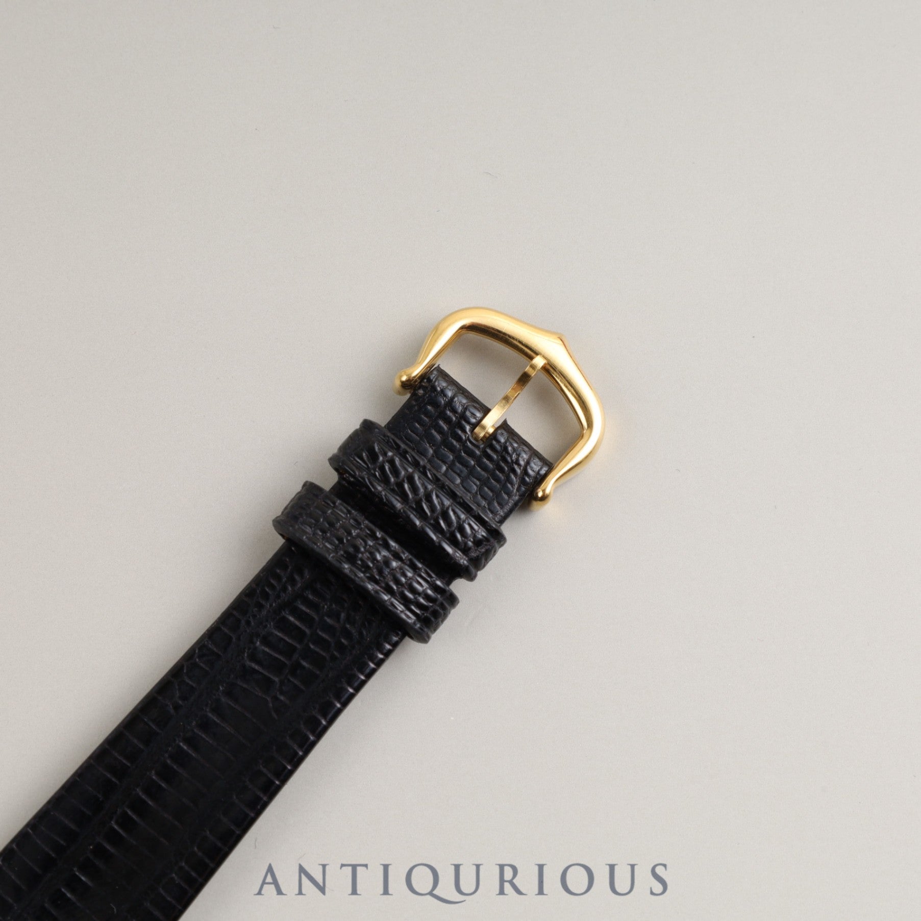 Cartier Must Tank LM Manual Winding Cal.78-1 SV925 Leather Genuine Buckle (GP) Black Roman Dial