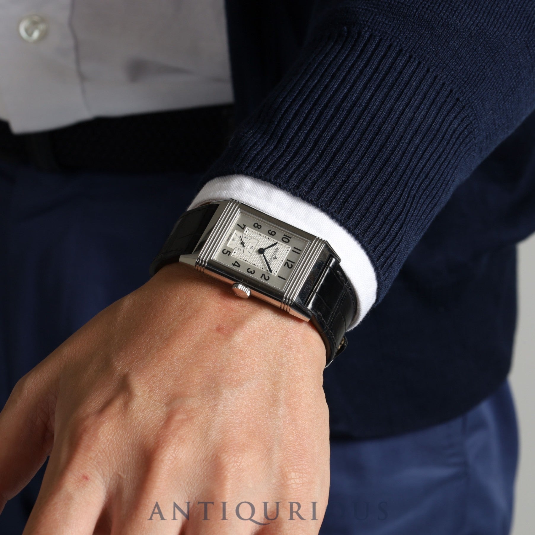 Jaeger-LeCoultre Reverso Classic Large Small Second Q3858520 / 214.8.62 Manual winding Cal.822/2 SS Leather Genuine buckle (SS) Silver dial Box Warranty (2018)