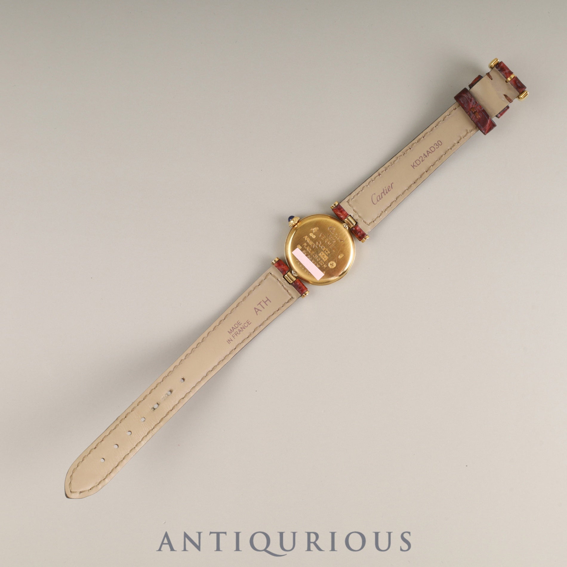 カルティエ マスト ヴァンドーム VLC SM 590004 クォーツ Cal.690 SV925 純正革ベルト 純正尾錠(GP) アイボリーローマン文字盤 オーバーホール済み