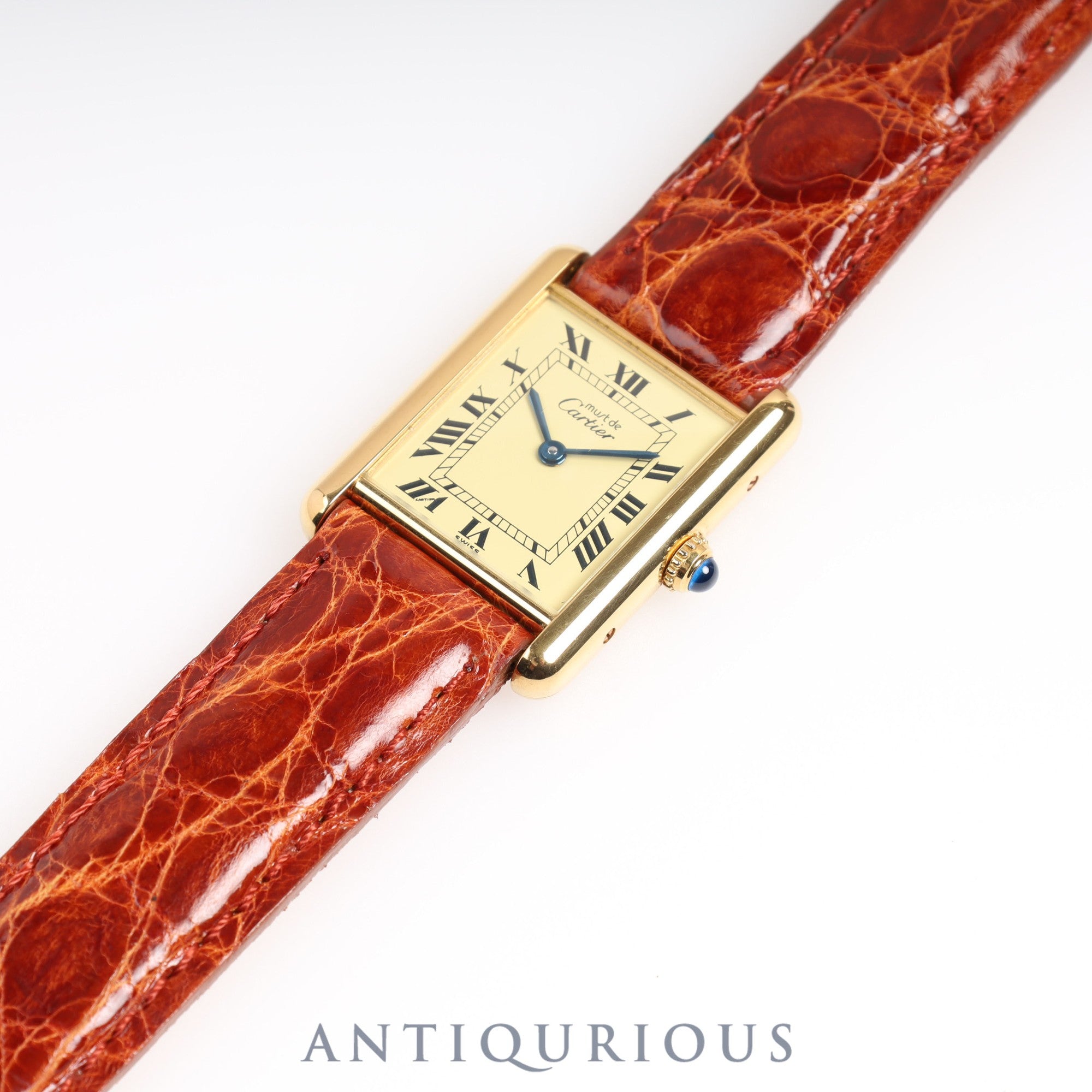 Cartier Must Tank LM QZ Ivory Roman Dial