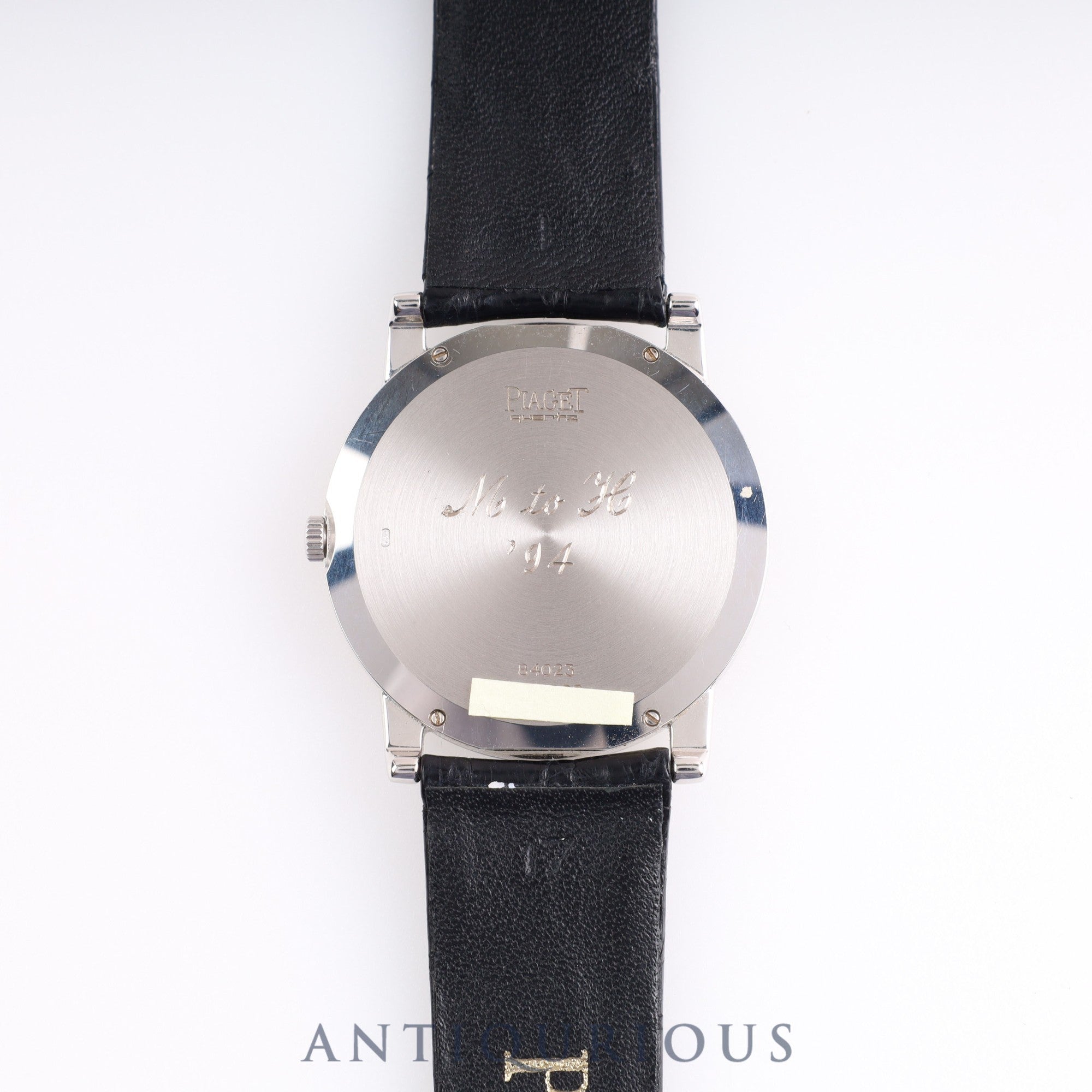 Piaget Dancer 84023 Quartz Cal.-WG Genuine Leather Strap Genuine Buckle (750) Silver Dial 31.2mm Box