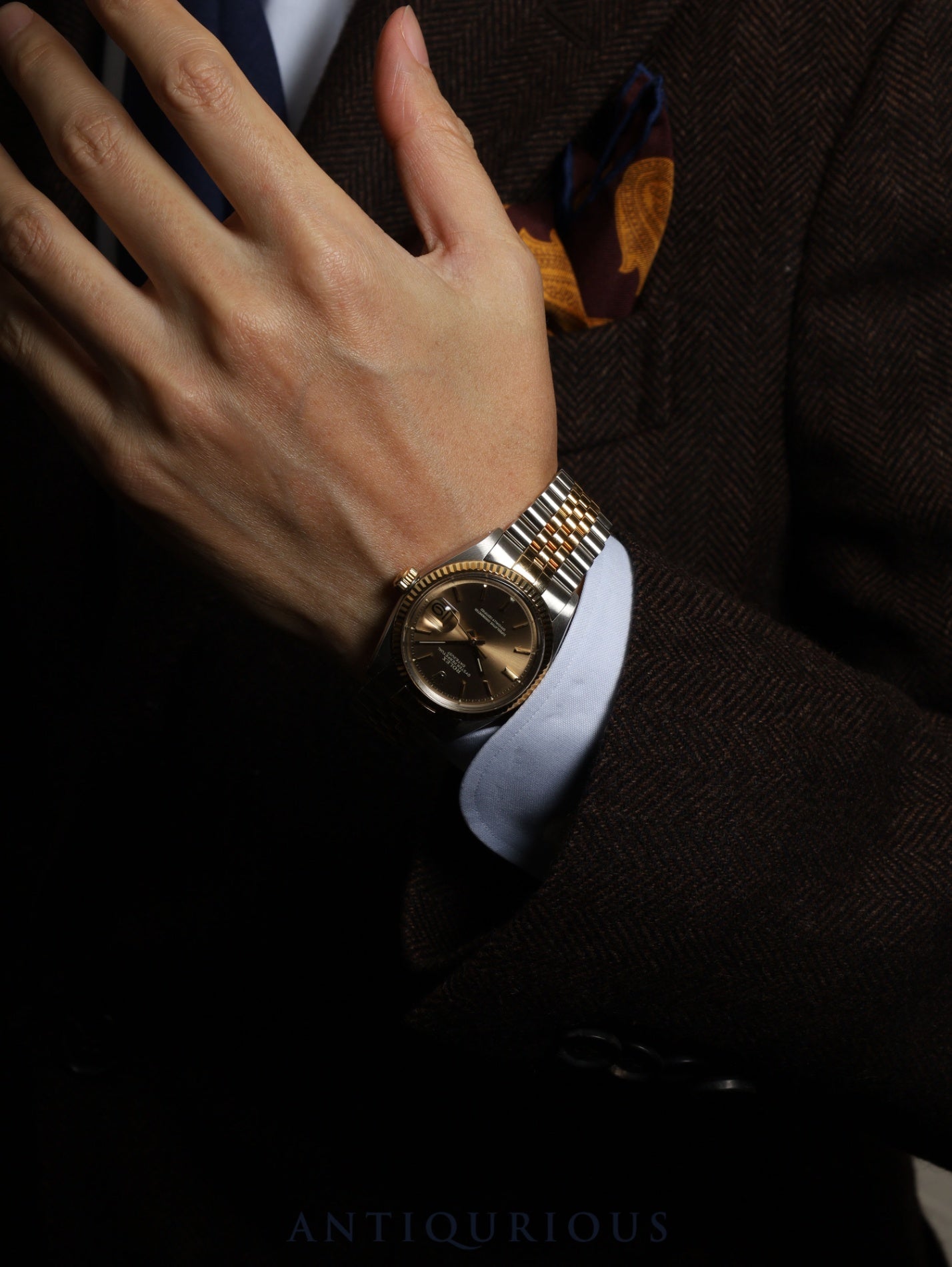 ロレックス デイトジャスト 1601/3 自動巻き Cal.1570 SS/YG SS/YG ゴーストシャンパン文字盤 30番台(1970年) オーバーホール済み