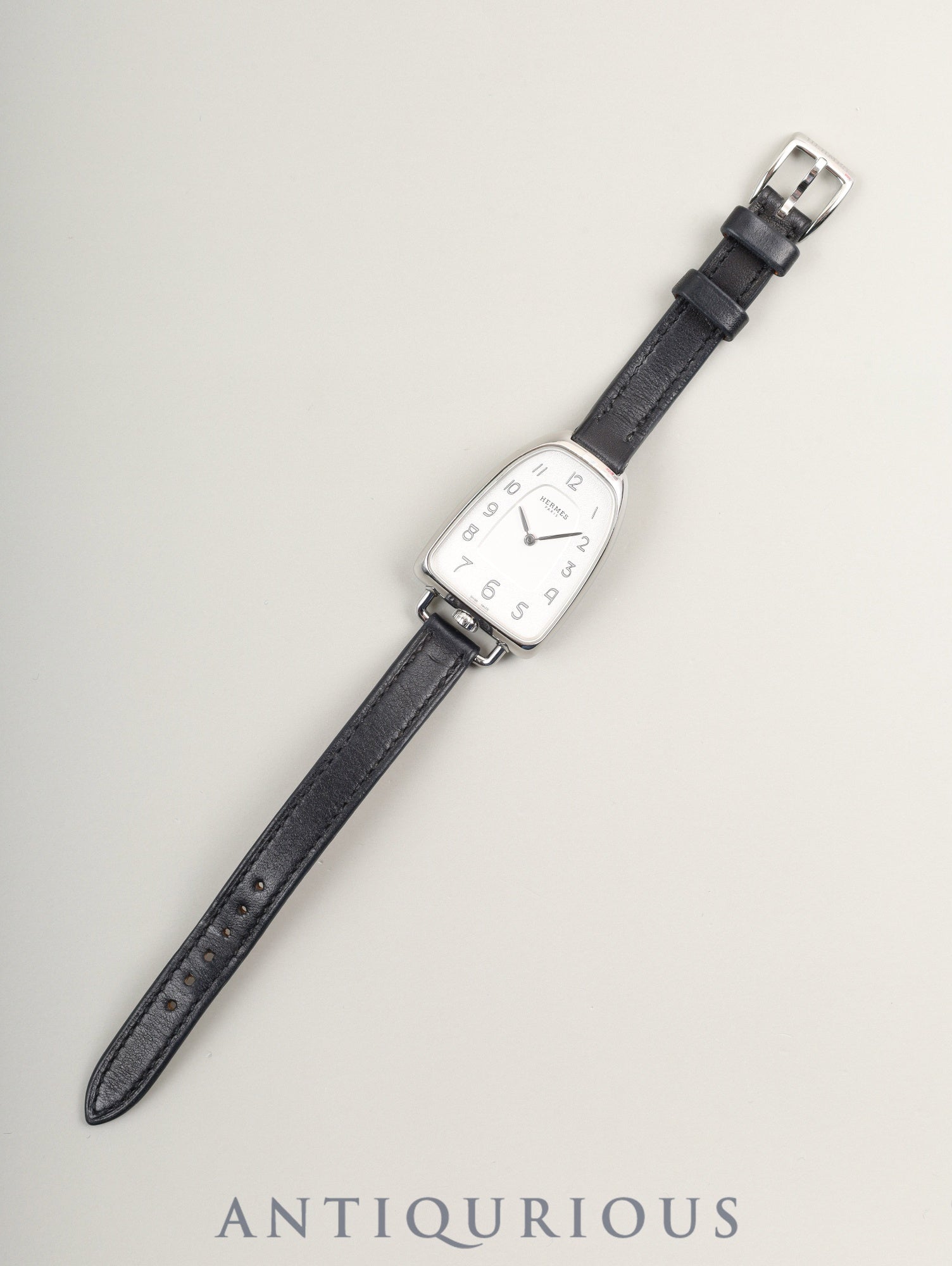 エルメス ギャロップ GA1.210 クォーツ SS 純正革ベルト(C刻印:2018年) 純正尾錠(SS)シルバー文字盤 オーバーホール済み