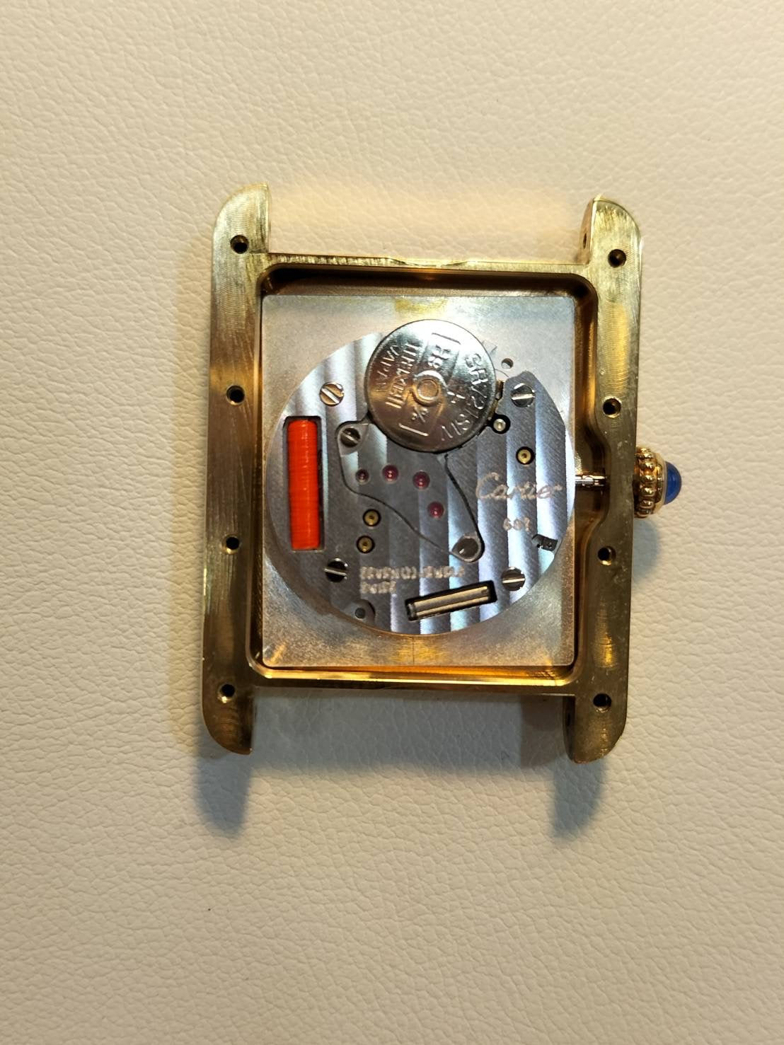 Cartier Must Tank GM (XL) 2413 Quartz Cal.687 SV925 Leather Genuine Pin Buckle (GP) Ivory Roman Dial (SWISS MADE marking) Box Manual Warranty (blank) Overhauled