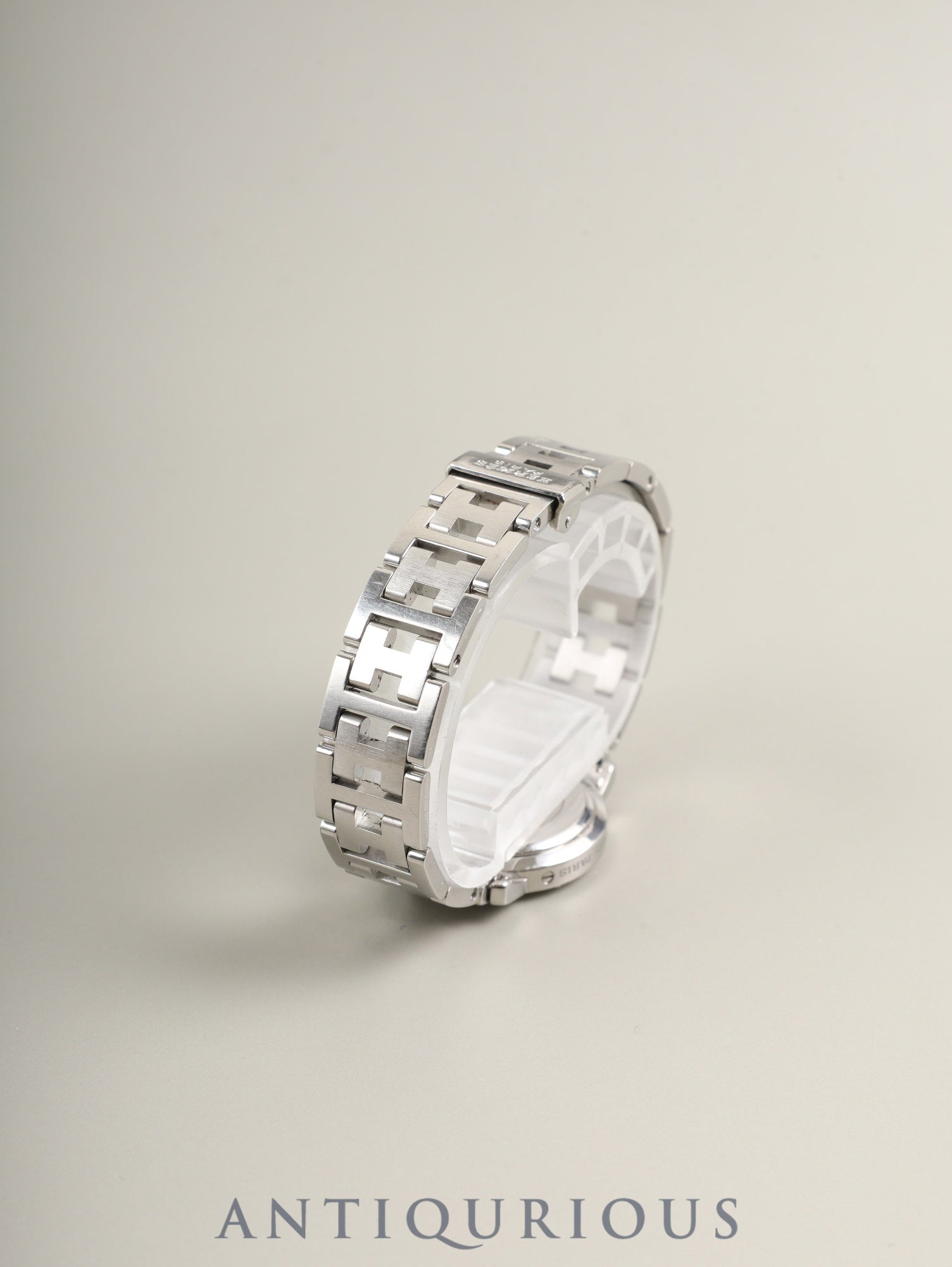Hermès Clipper CL4.210 Quartz SS SS White Dial Box Manual Warranty (1999) Overhauled