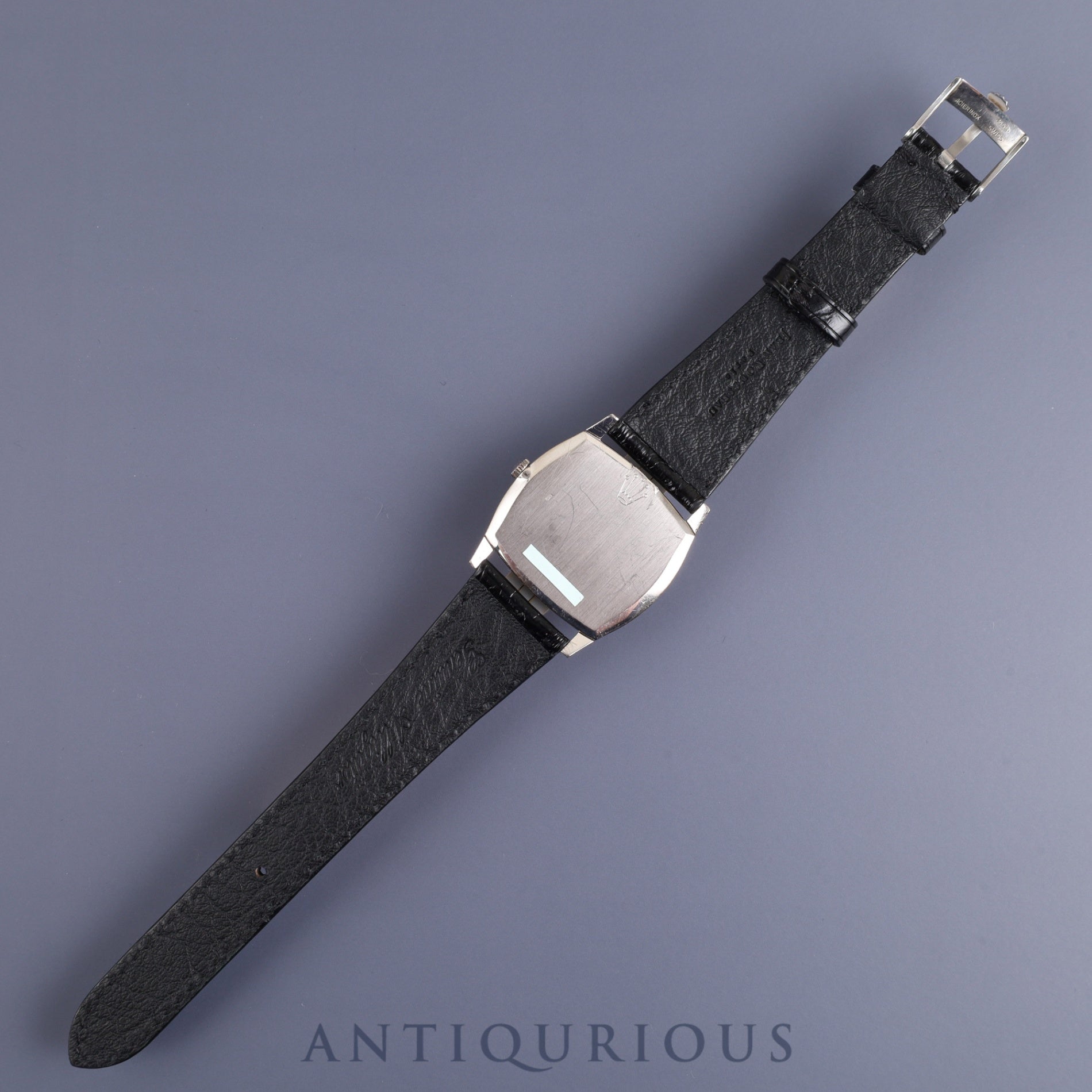 Rolex Cellini 3805 Manual winding Cal.1600 750WG Leather Genuine buckle (SS) Grey dial No. 27 (1969) Overhauled