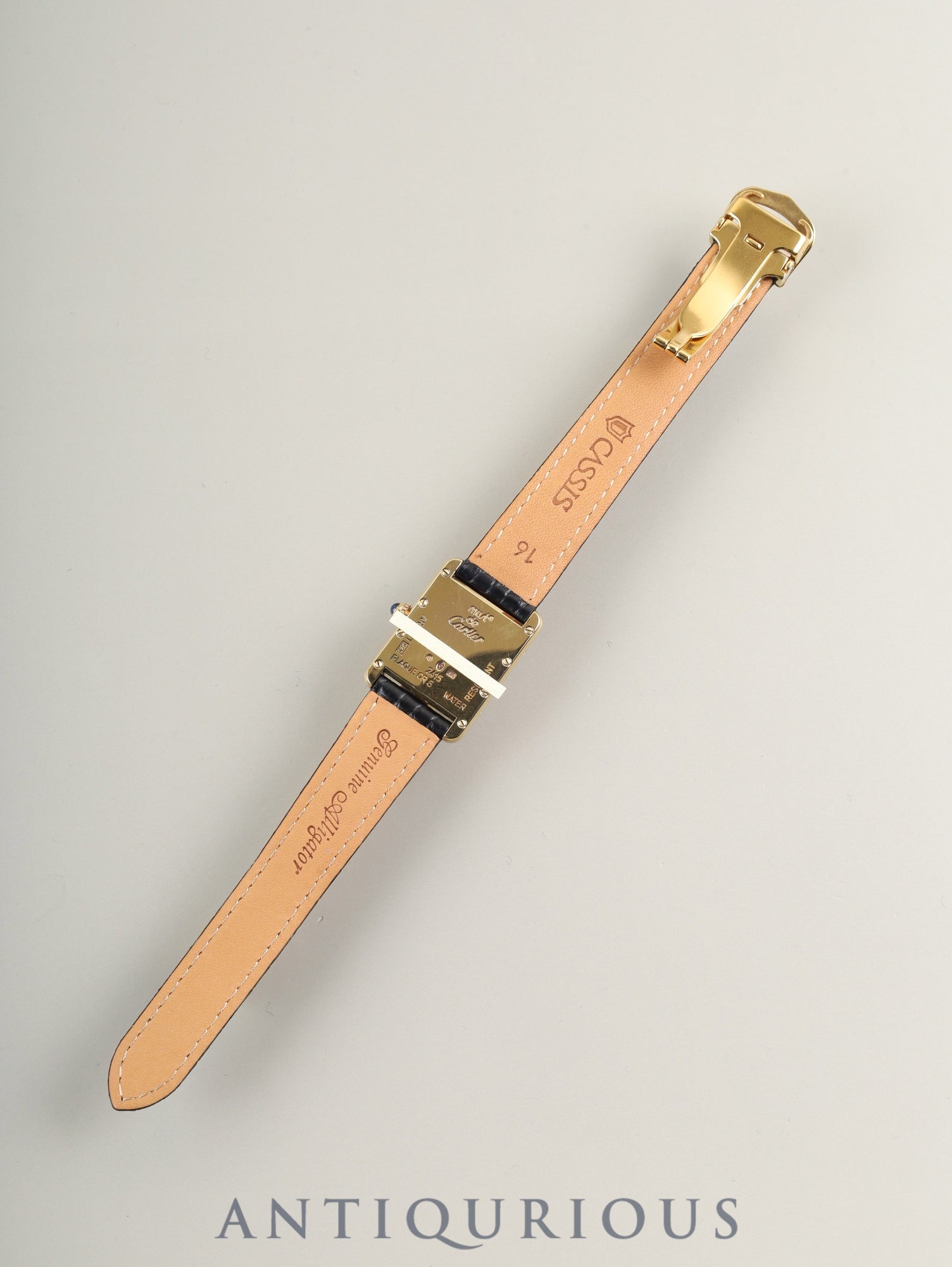 カルティエ マストタンク MM W1013854 / 2415 クォーツ Cal.057 SV925 革 純正Dバックル(GP) テレフォンアラビア文字盤 1990年頃~2004年頃 オーバーホール済み