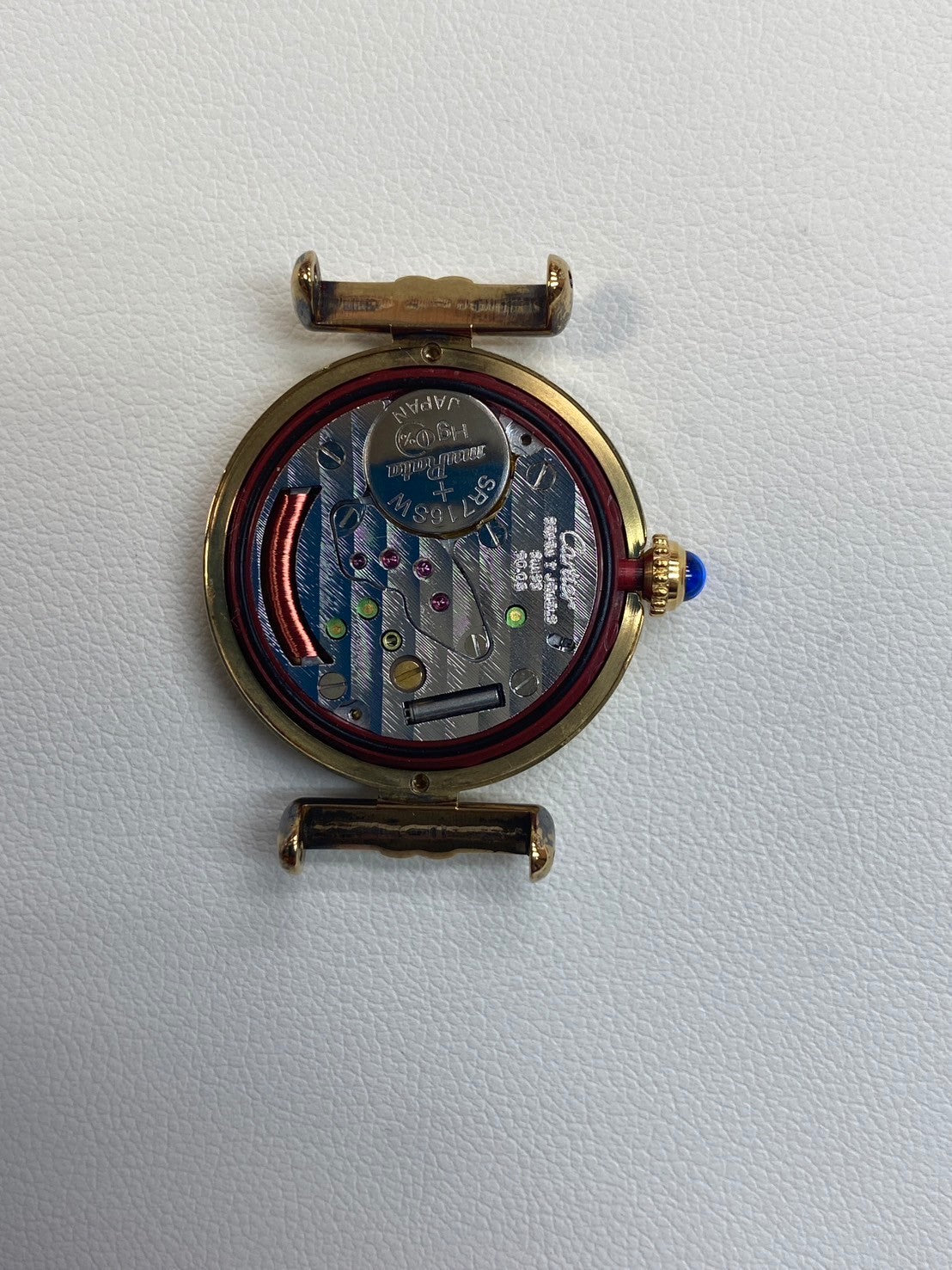 カルティエ マストコリゼ 590002 クォーツ Cal.90.06 SV925 革 純正Dバックル(GP) サイドトリニティ文字盤 オーバーホール済み