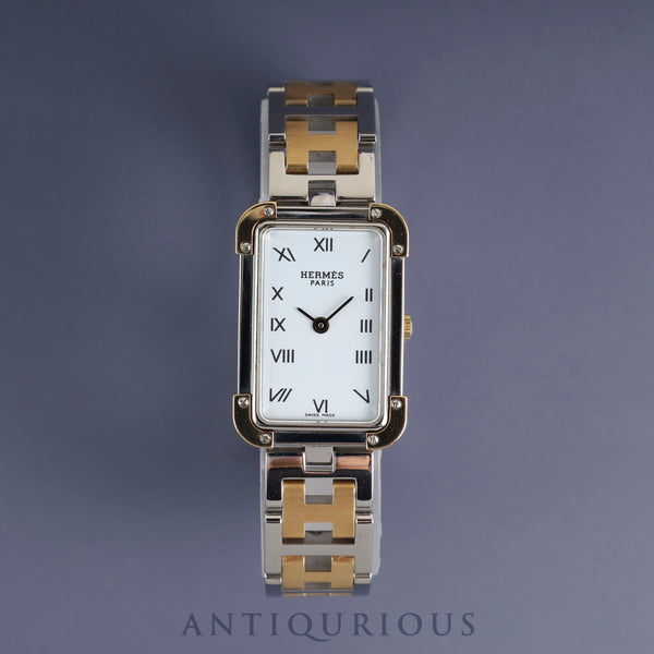 Hermes Cloajour CR1.220 Quartz Cal.976.001 SS/GP SS/GP White Dial Overhauled
