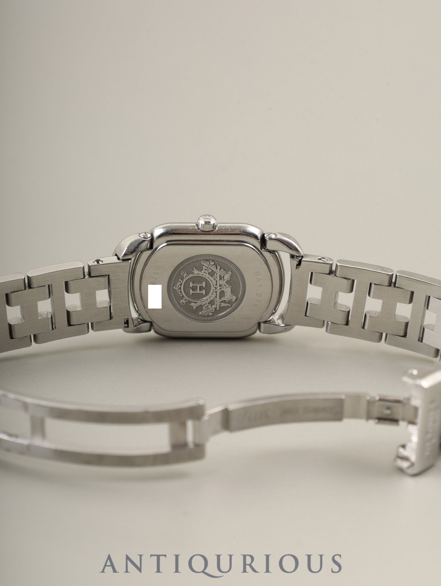 エルメス ラリー RA1.210 クォーツ Cal.976.001 SS SS ホワイト文字盤 オーバーホール済み